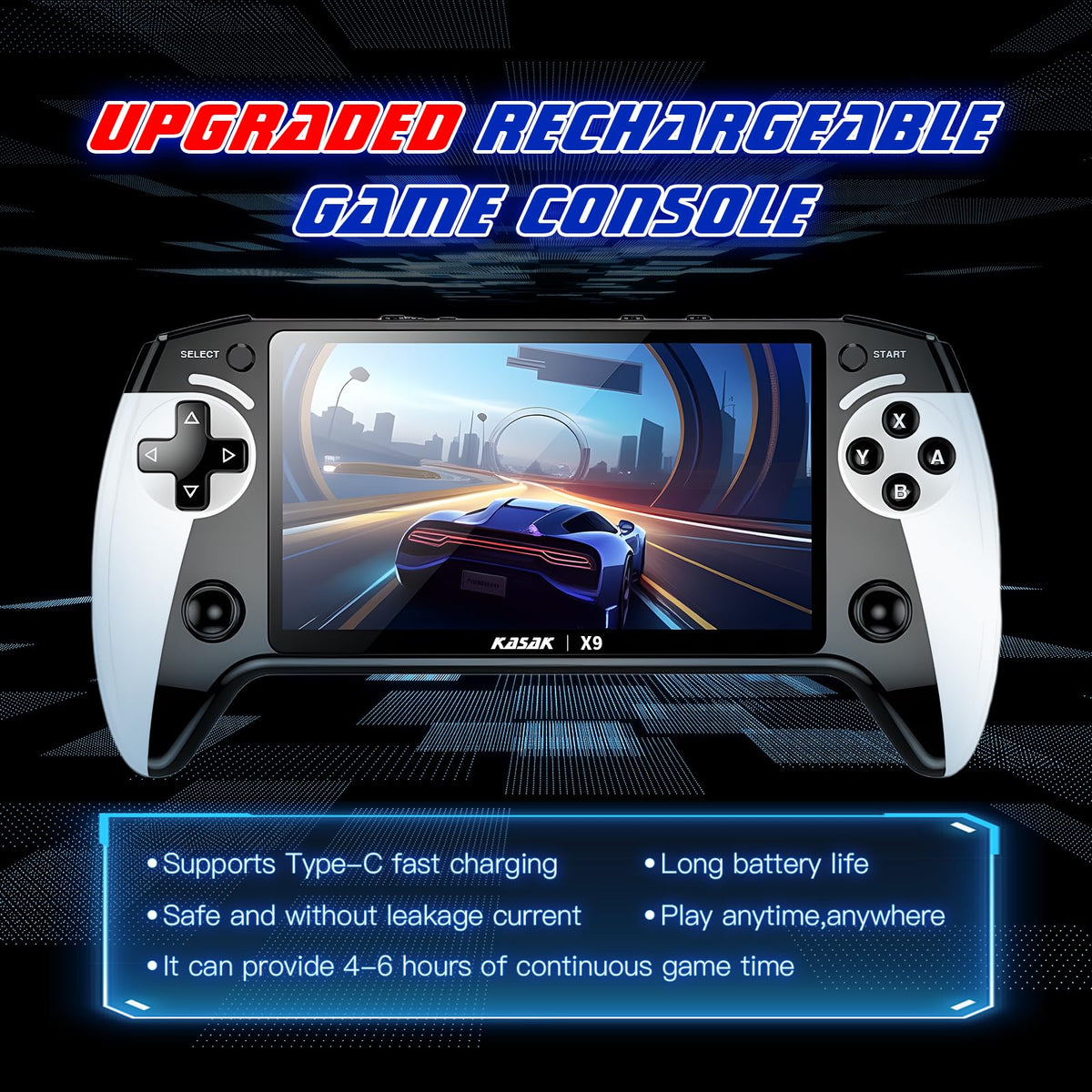 Retro Handheld Game Console of Boy Portable Hand Held Video - KASAK Official Imagery - 6