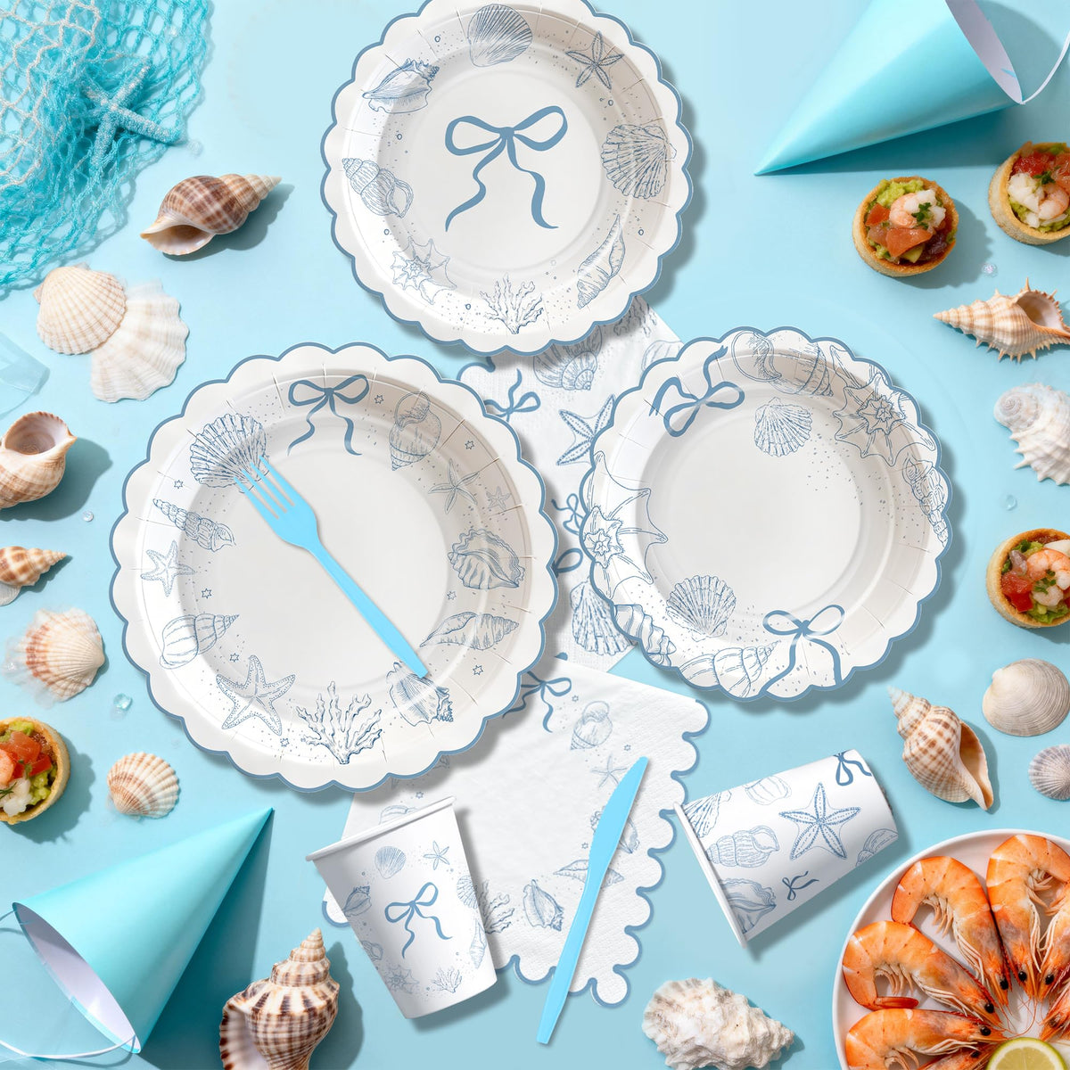Seashell Party Decorations for Summer Beach Birthday Turned - HOAKWA Official Imagery - 3