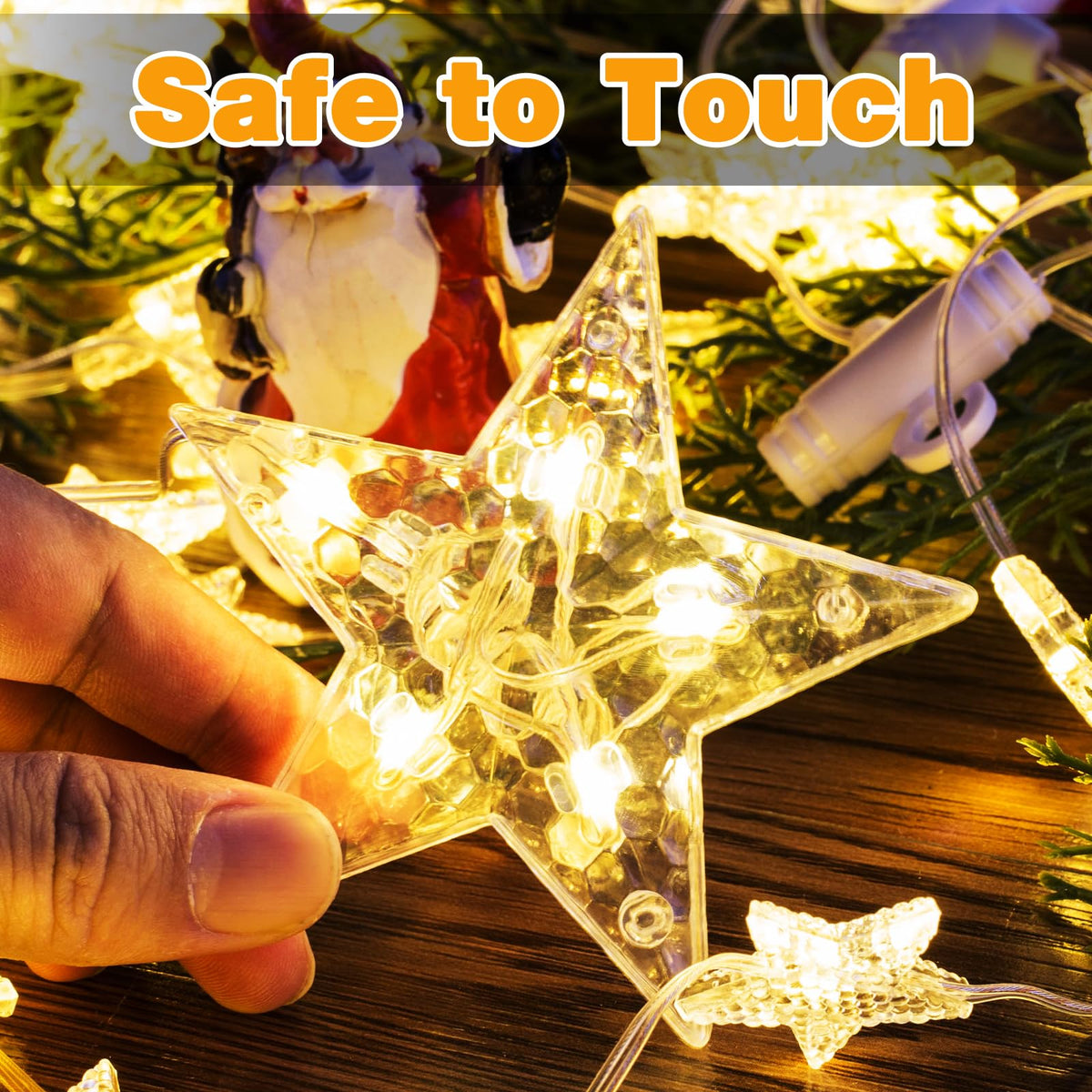 Rechargeable Stars Christmas Window Lights IP65 Waterproof - Prisay Official Imagery - 4
