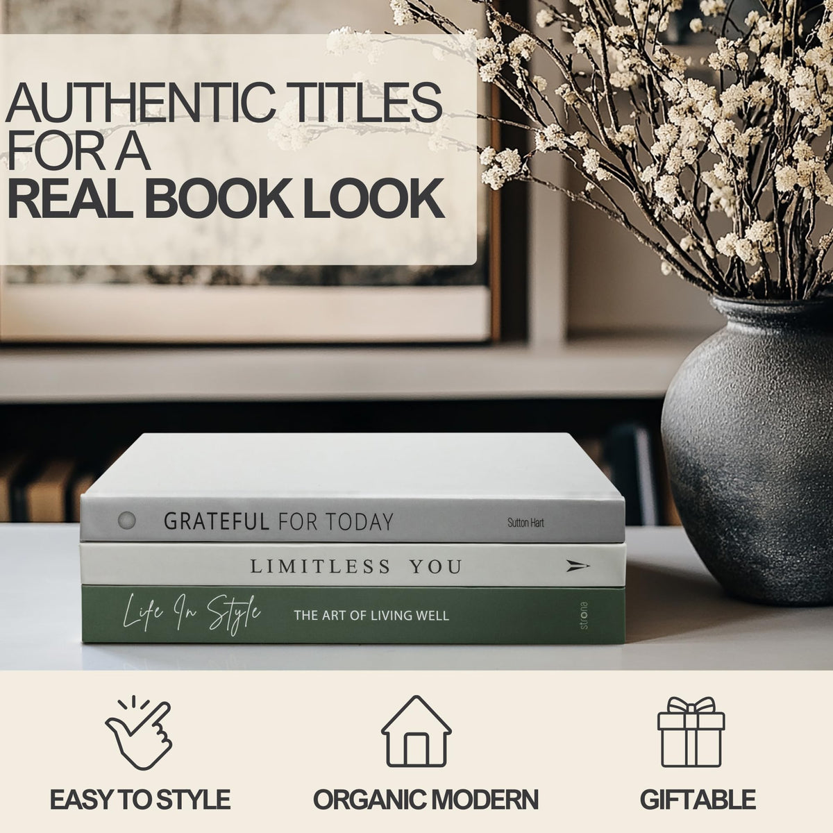 Olive Green Decorative Books for Home Decor - STRONA Official Imagery - 6