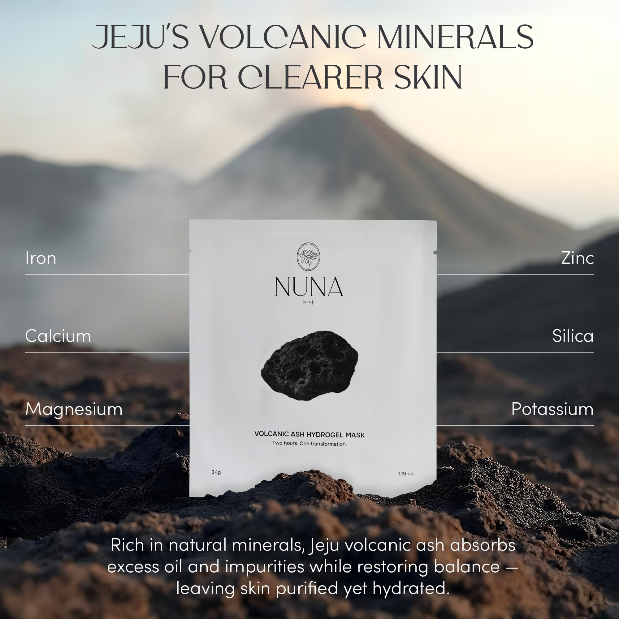 NUNA Volcanic Ash Hydrogel Face Masks with Smile Line Patches – - NUNA