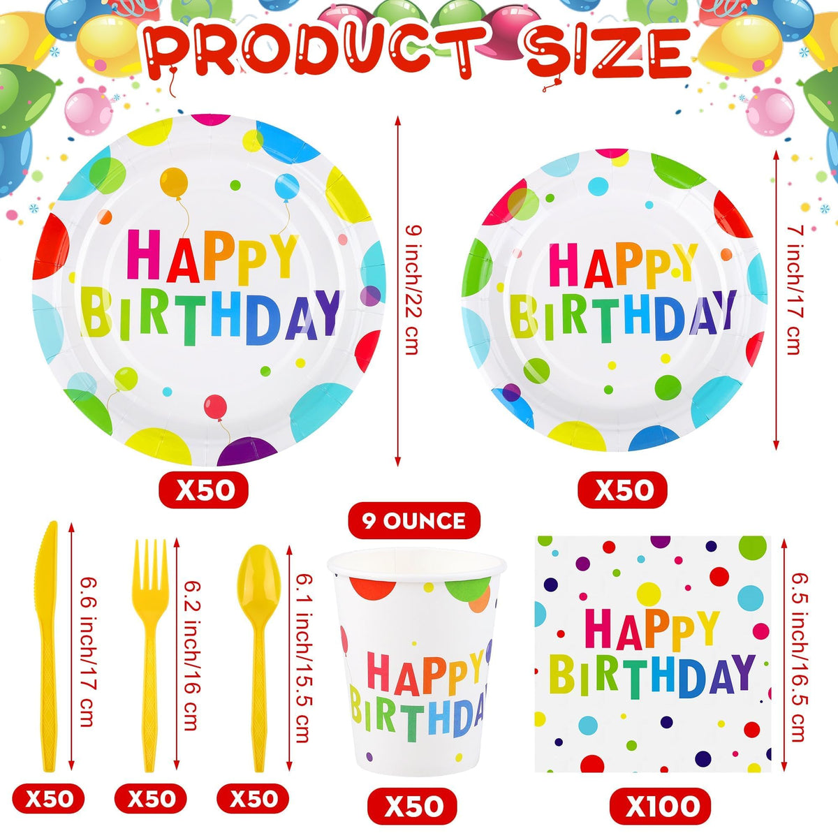 Kochorie 400 Pieces Happy Birthday Party Decorations - Kochorie Official Imagery - 3