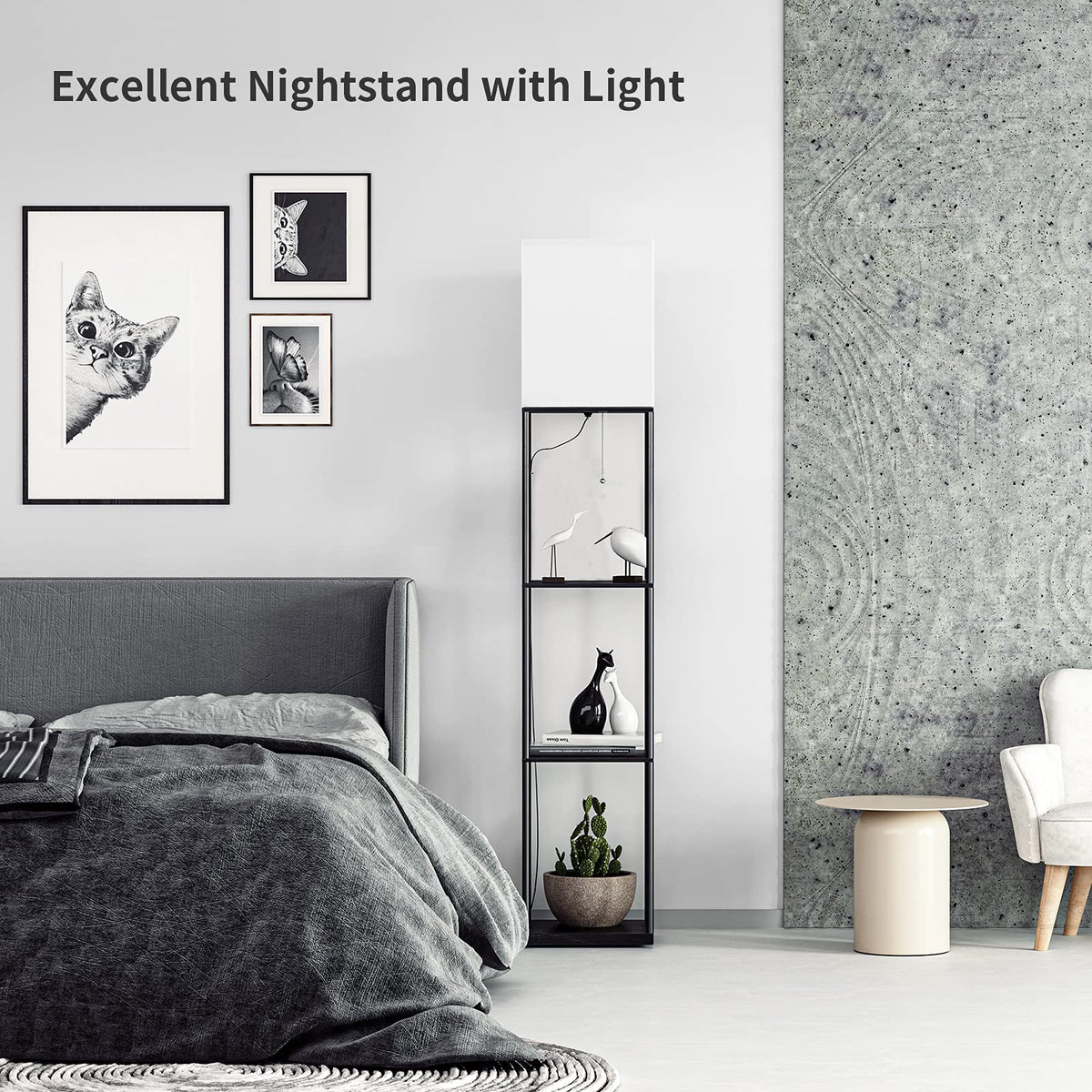 SUNMORY Floor Lamp with Shelves Standing Lamps for Living - SUNMORY Official Imagery - 6