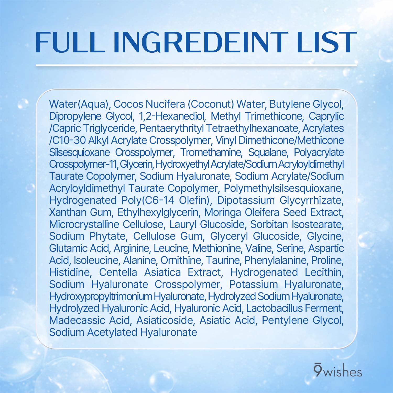 9wishes Hydra Ampule Cream Nano Plus+ – Hyaluronic Acid - 9 wishes