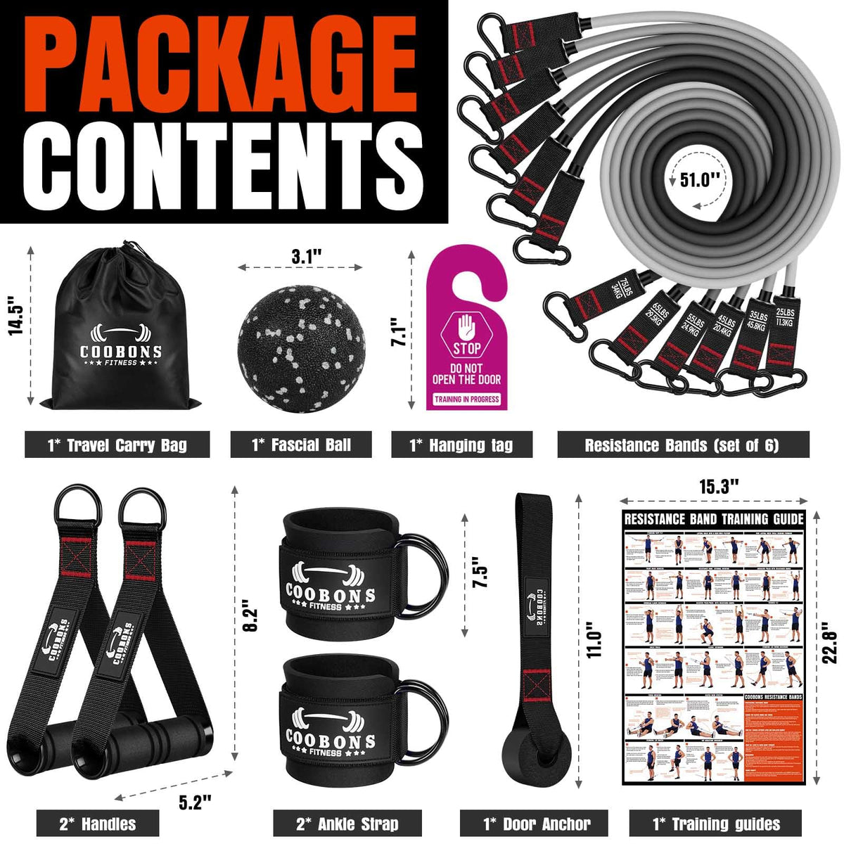 Heavy Resistance Bands for Working Out 300LBS Exercise Bands - COOBONS FITNESS Official Imagery - 4