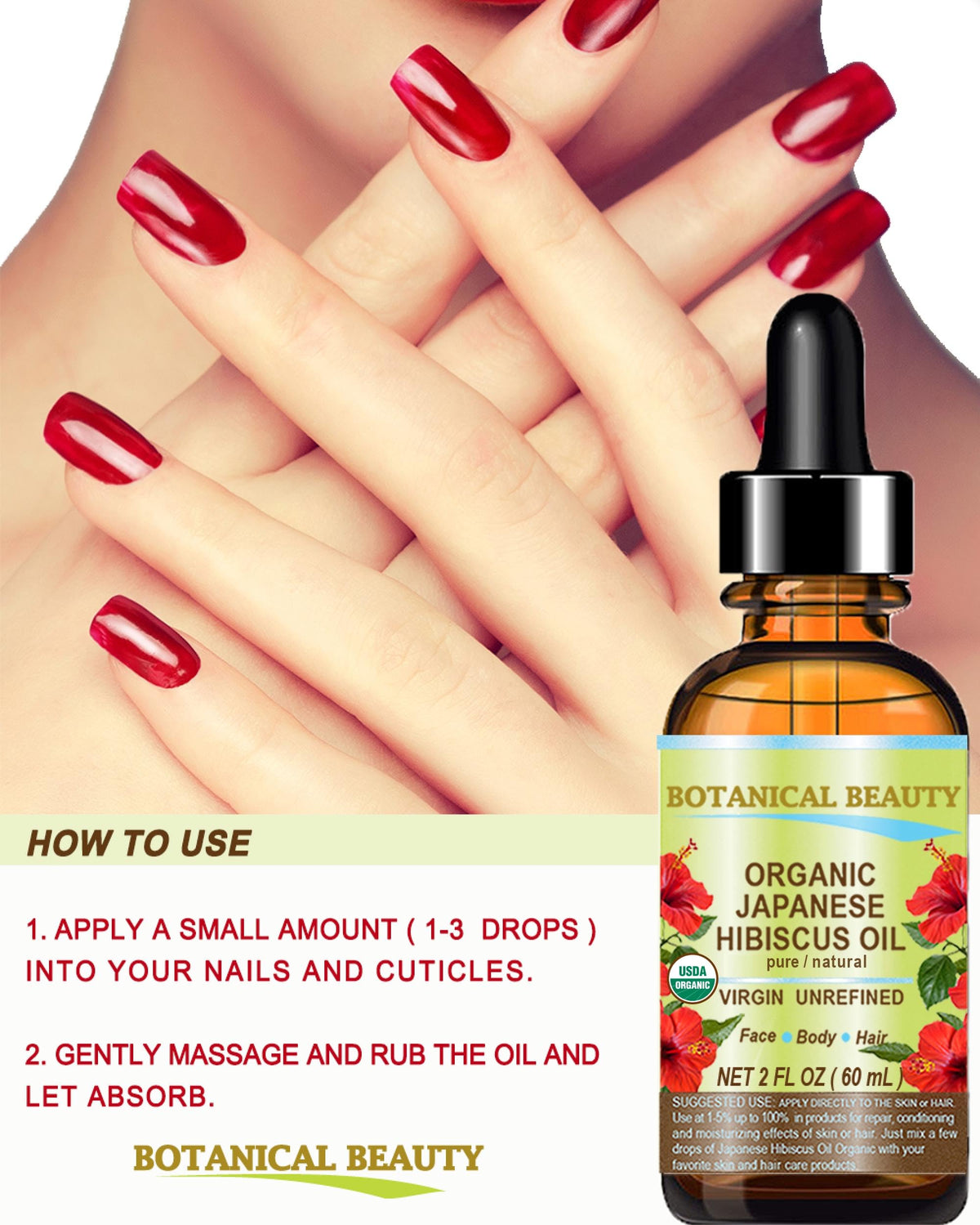 Botanical Beauty Organic HIBISCUS OIL JAPANESE 100 Pure - Botanical Beauty Official Imagery - 6