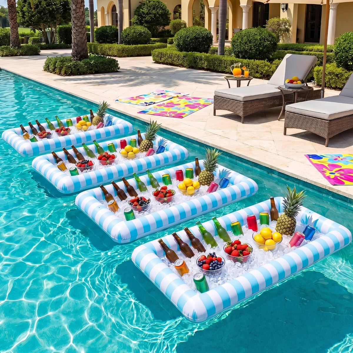 Lewtemi 4 Pcs Inflatable Serving Bars Cooler Cute Yellow - Lewtemi Official Imagery - 3