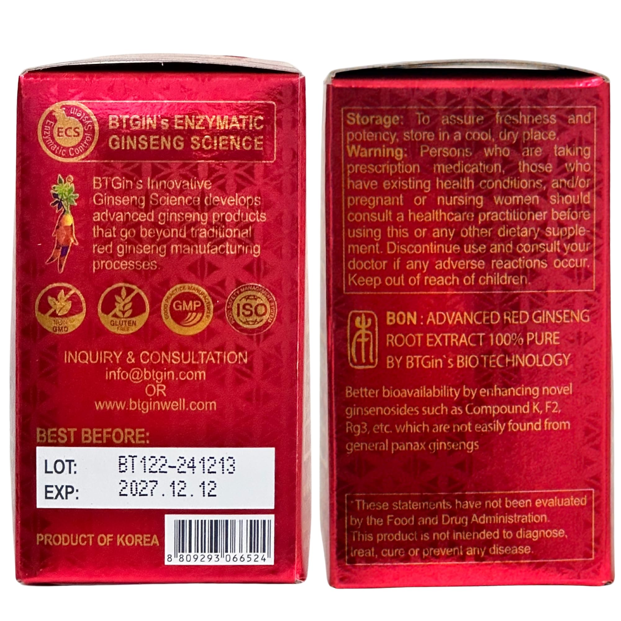BTGIN Bon Korean Red Panax Ginseng Extract - 100% Pure Concentrat - BTGIN Official Product View 3