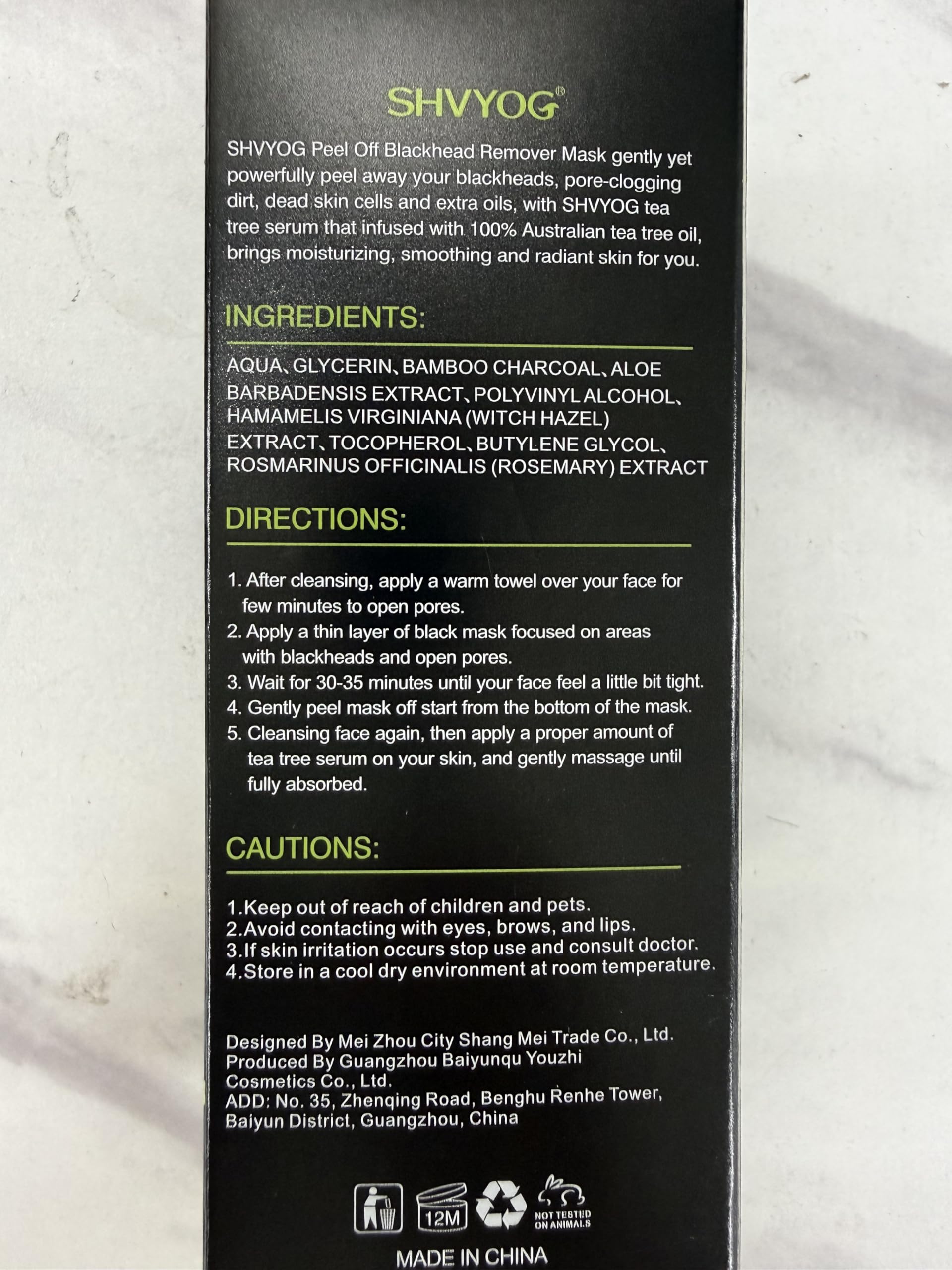 Blackhead Peel Off Face Mask, SHVYOG 3-in-1 Blackhead Remover - SHVYOG