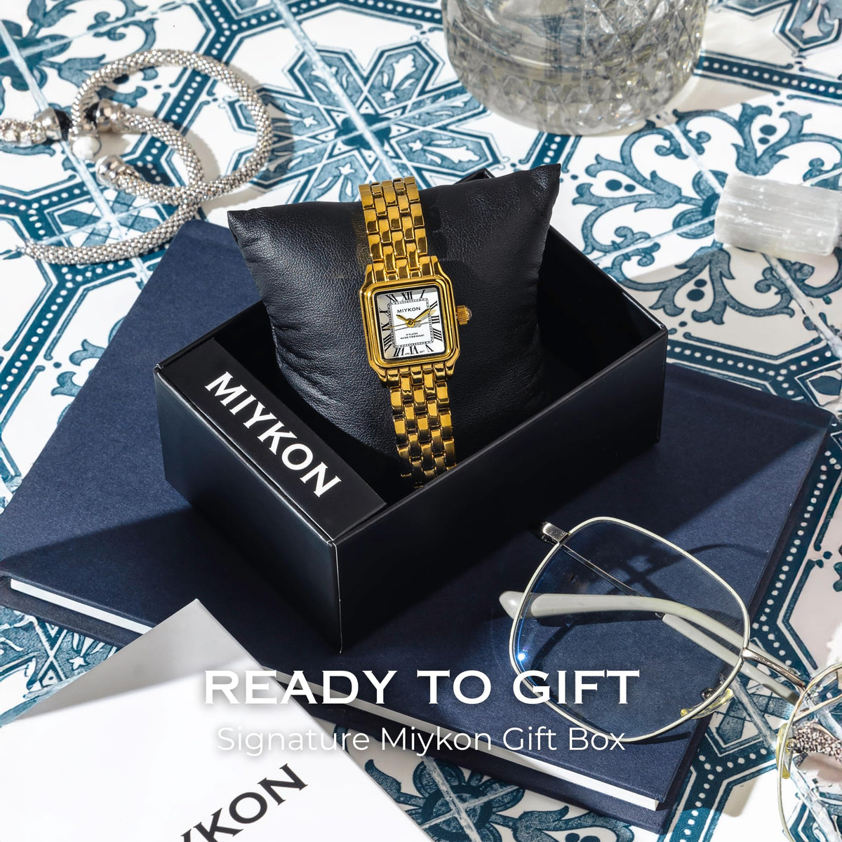 Miykon Womens Square Dainty Vintage Jewelry Bracelet Watch - Miykon Official Imagery - 7