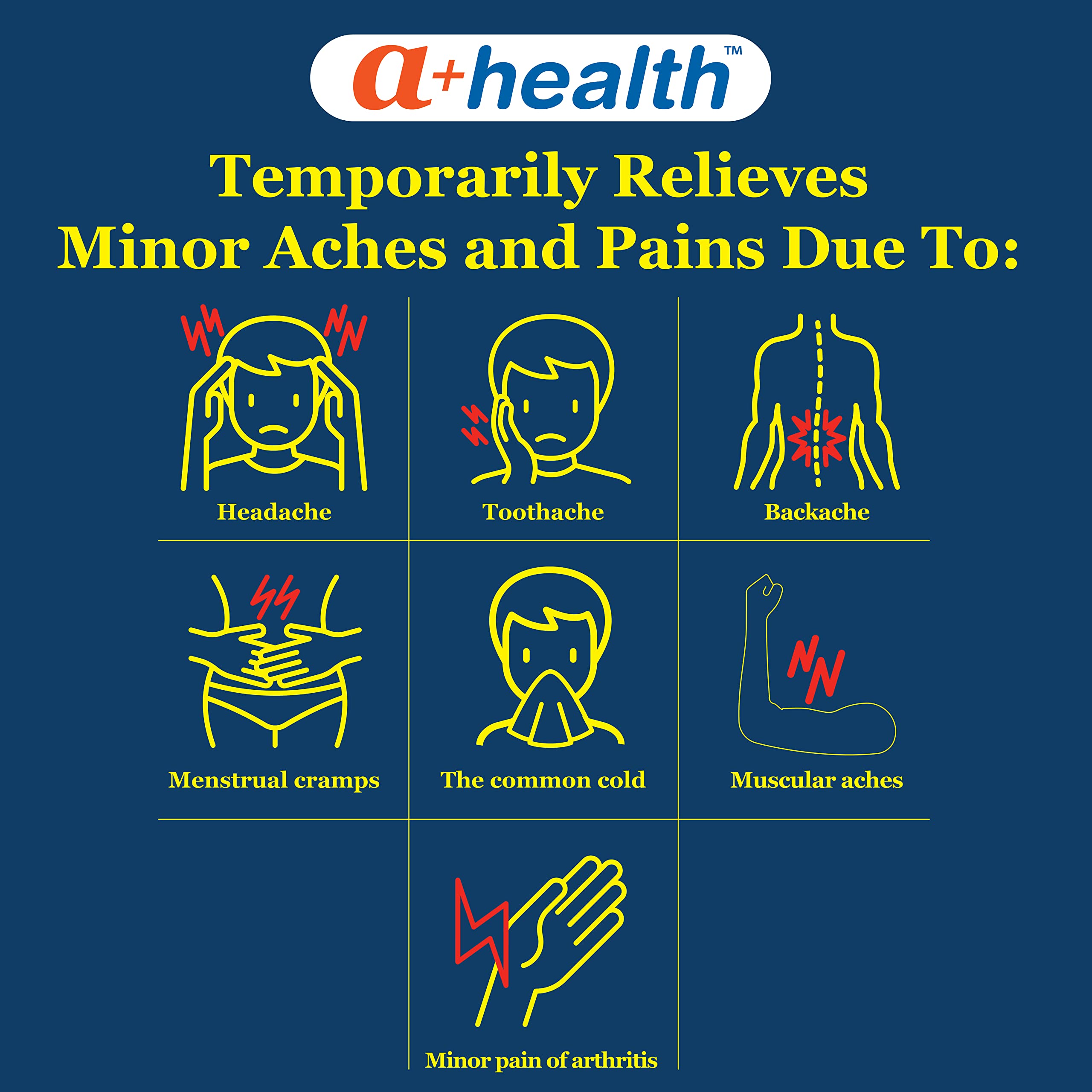 A+Health Dual Action Pain Reliever Caplets 216 Ct