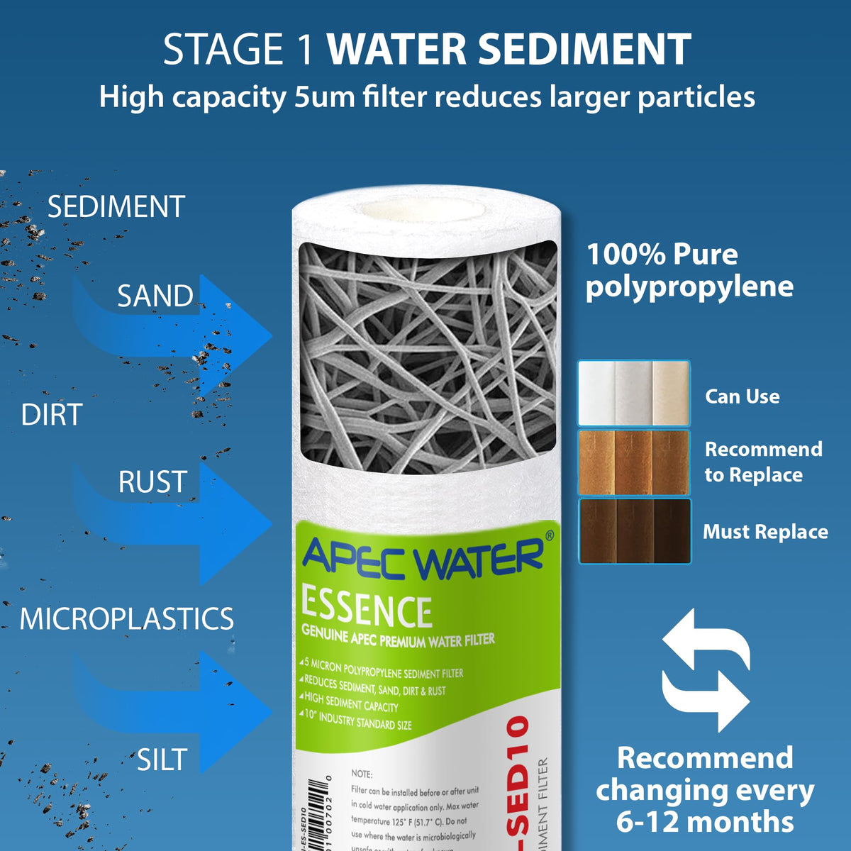 APEC Water FILTER SET ES Replacement Reverse Osmosis Pre - APEC WATER Official Imagery - 4