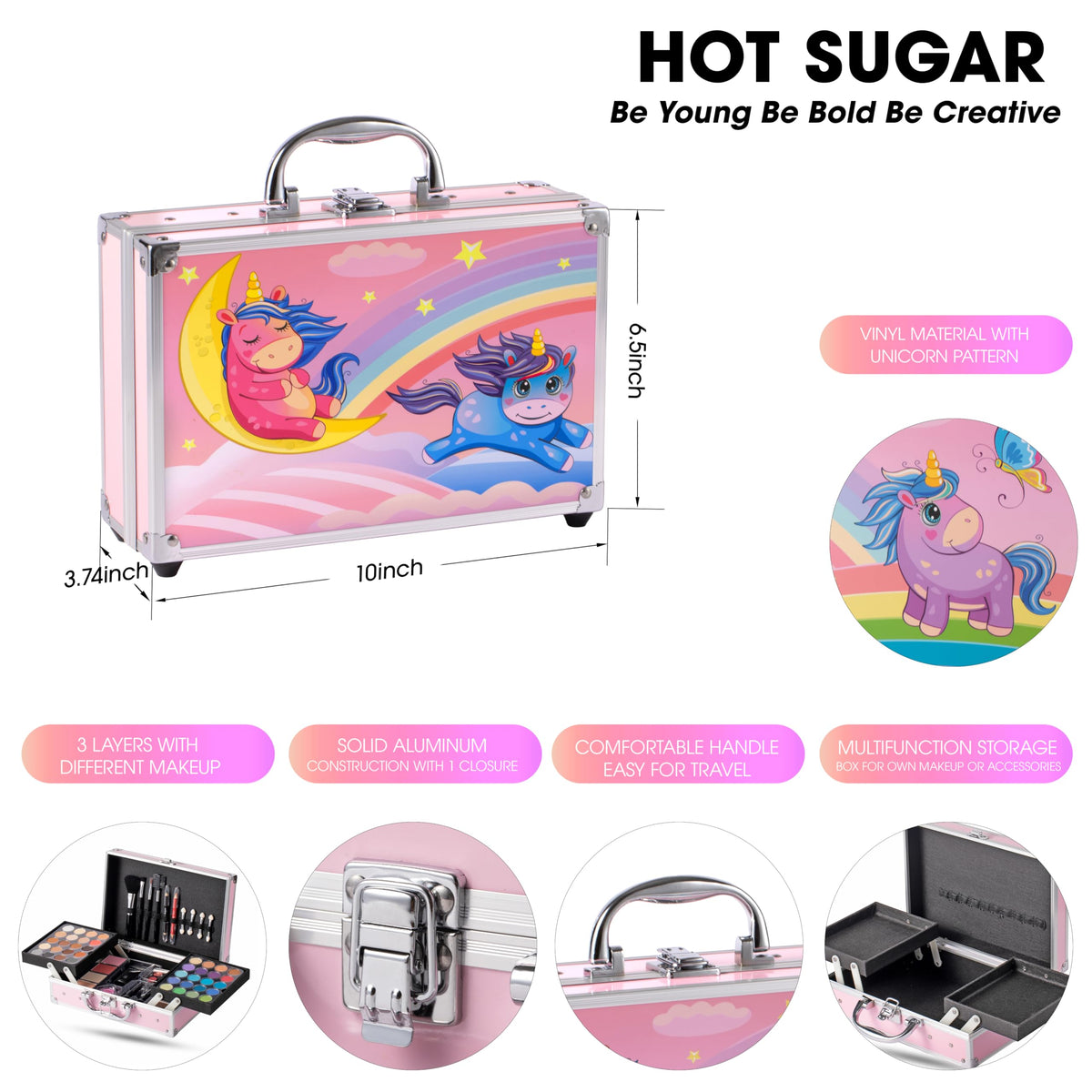 Hot Sugar Makeup Kit with Train Case for Teens - Hot Sugar Official Imagery - 3