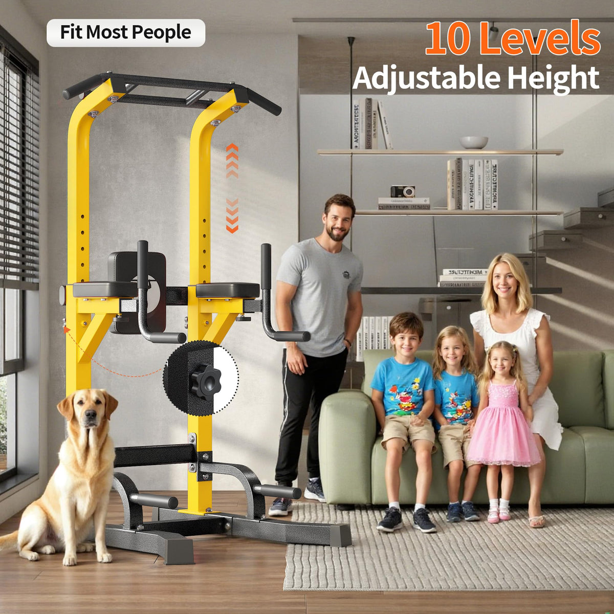 sogesfurniture Power Tower Pull Up Bar Dip Station for Home - sogesfurniture Official Imagery - 4