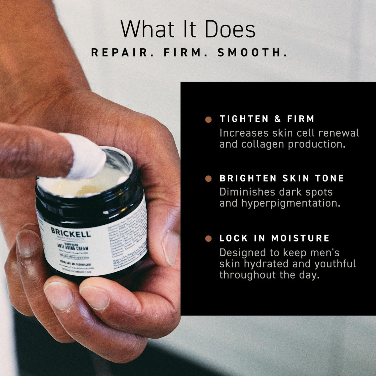 Brickell Men s Products Resurfacing Anti Aging Face Cream - Brickell Men's Products Official Imagery - 4