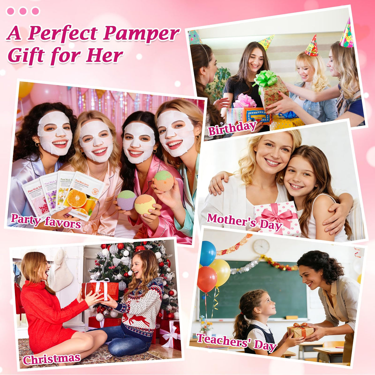 Spa Party Supplies for Girls 66PCS Women Spa Party Favors - Jollidecor Official Imagery - 8