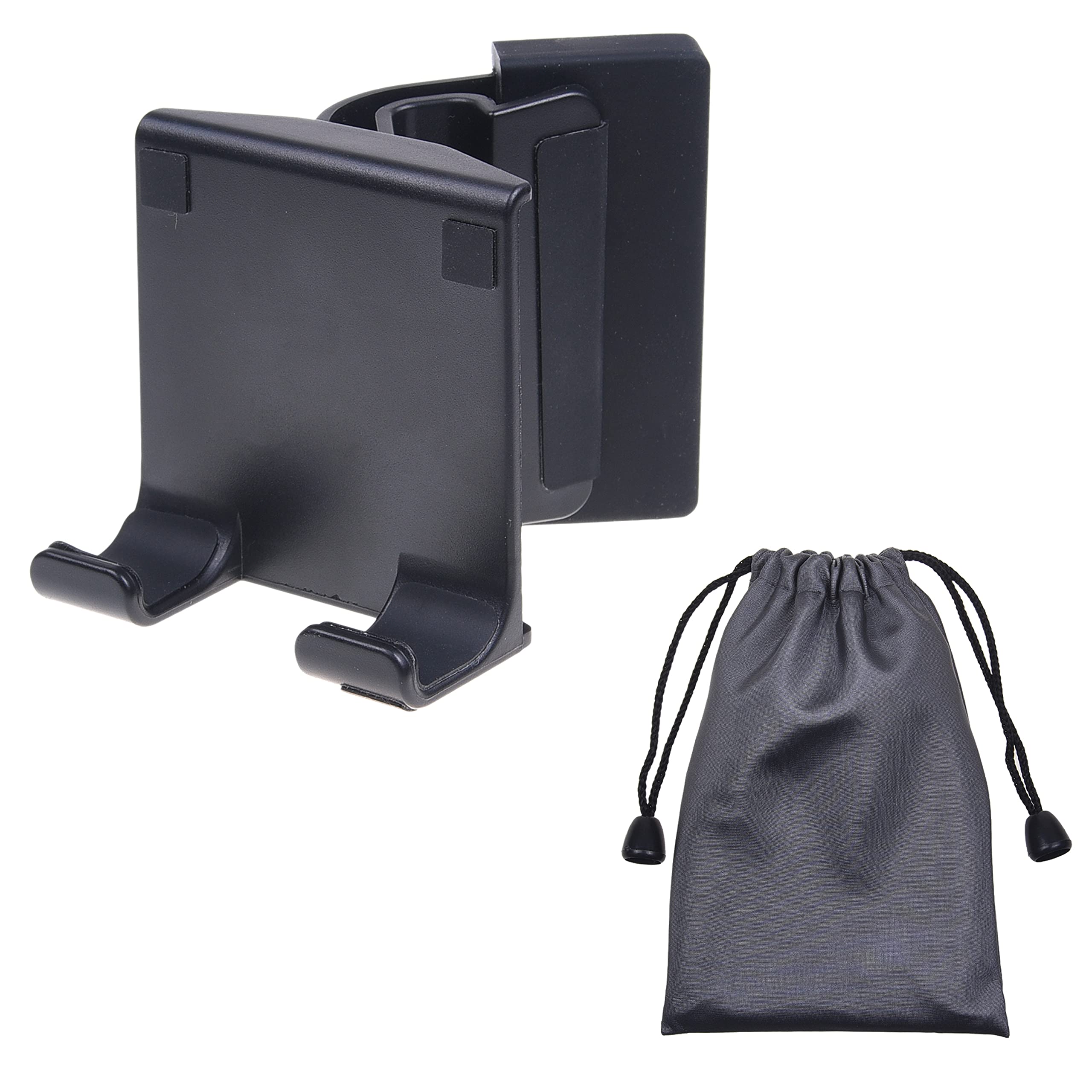 Kare & Kind smartphone clip-on holder attached to monitor with adjustable mount and universal phone dock for laptops and slim or thick monitors