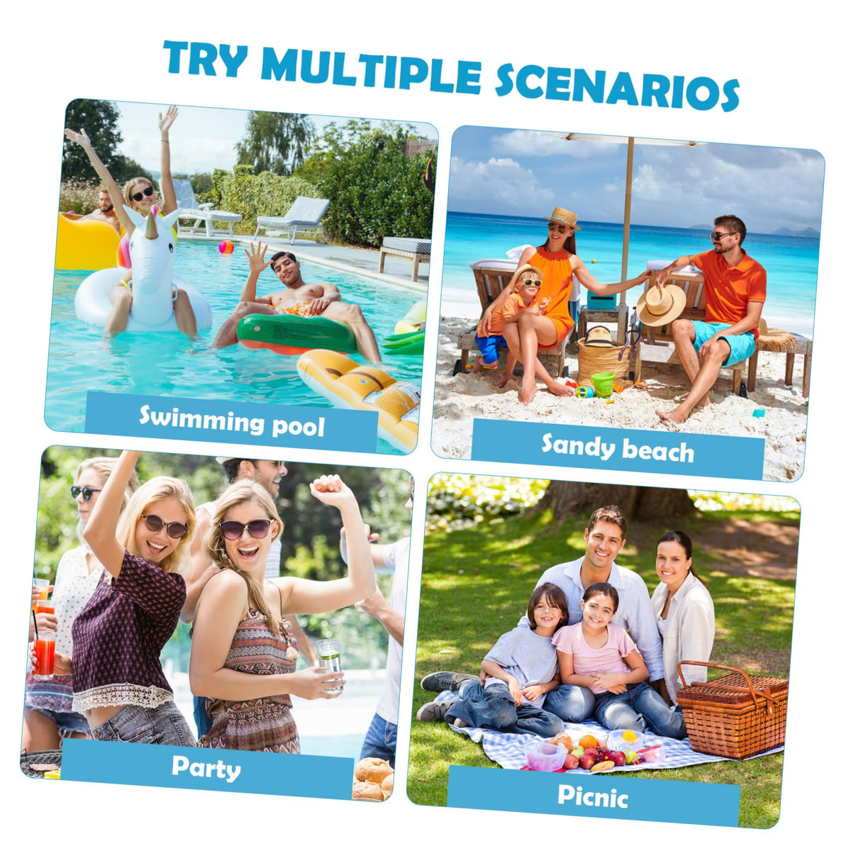 Inflatable Serving Tray 4pcs PVC Ice Bar for Party Use - IMIKEYA Official Imagery - 5