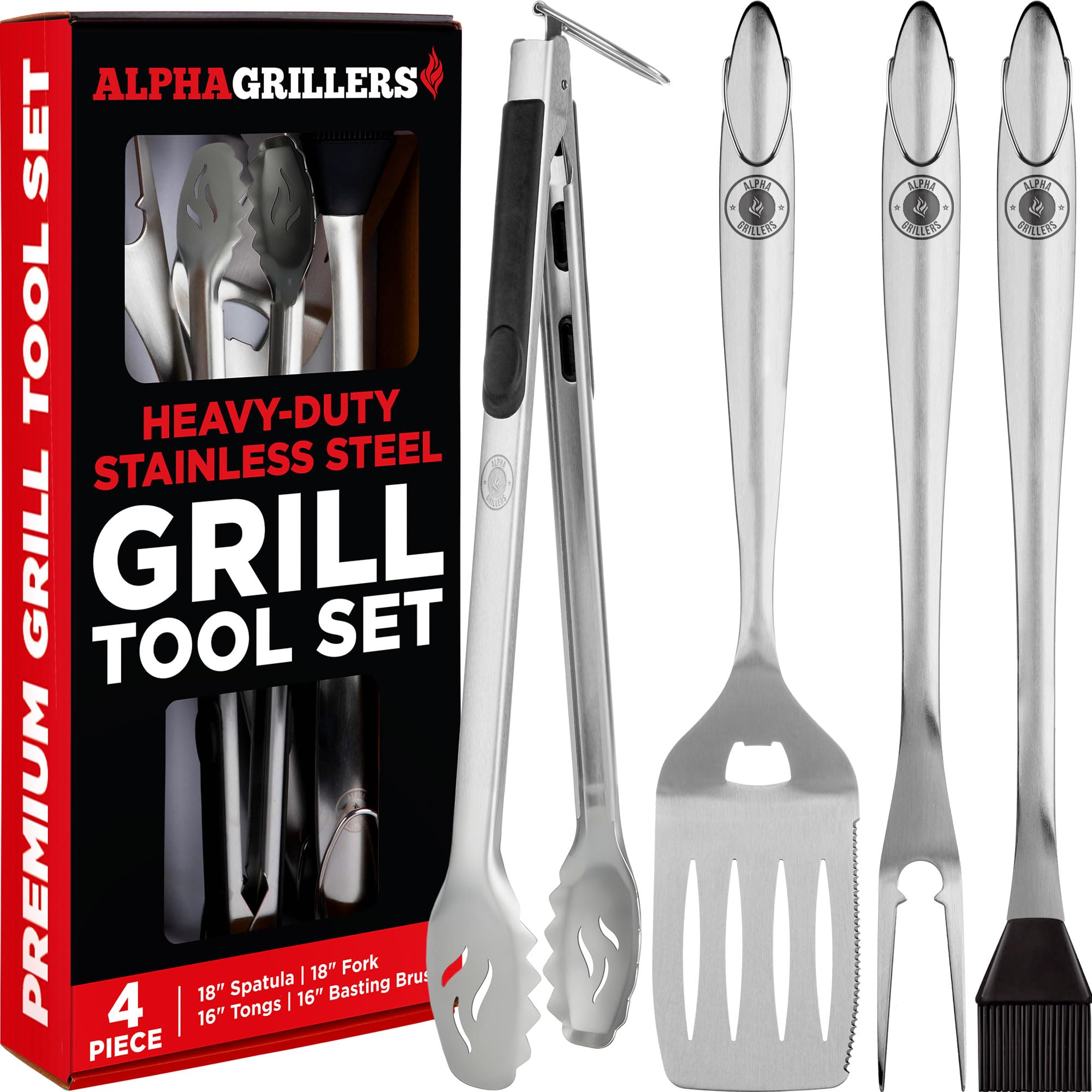 Alpha Grillers Grill Tools Set, BBQ & Grilling Accessories Outdoo by Alpha Grillers - Angle View 1