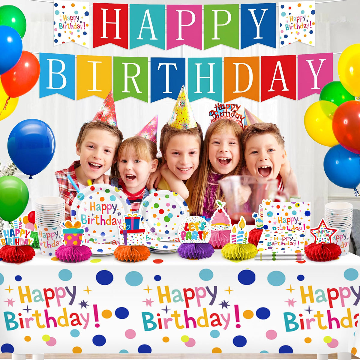 127Pcs Happy Birthday Party Supplies Decorations Set - VVSBPL Official Imagery - 6