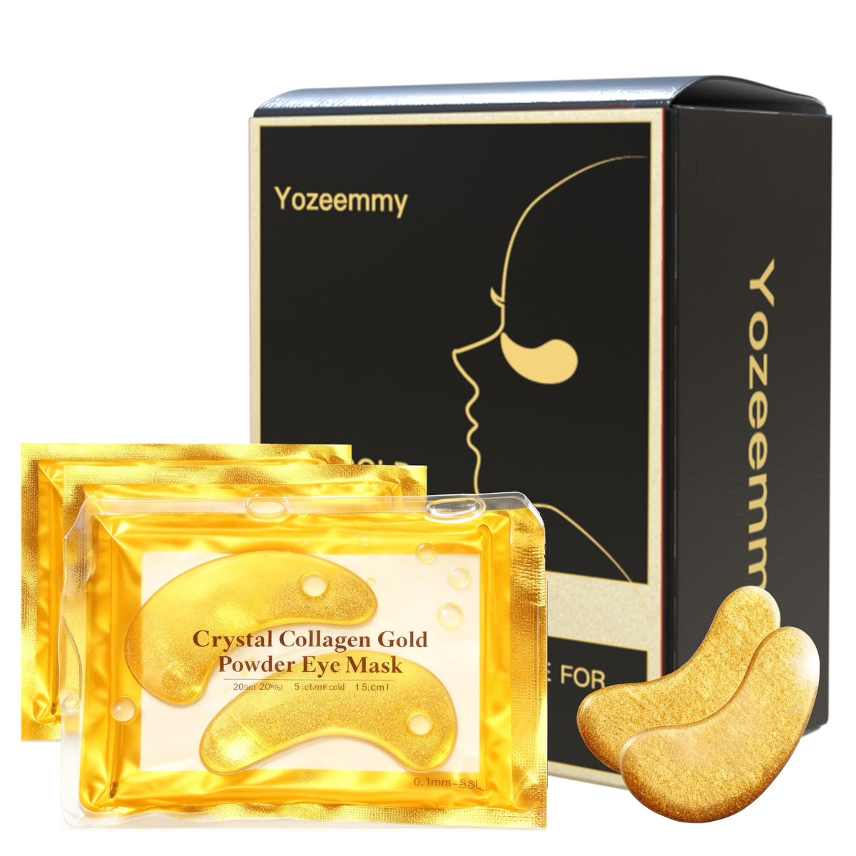 24K Gold Under Eye Patches for Dark Circles Puffiness 20 - Yozeemmy Official Imagery - 2