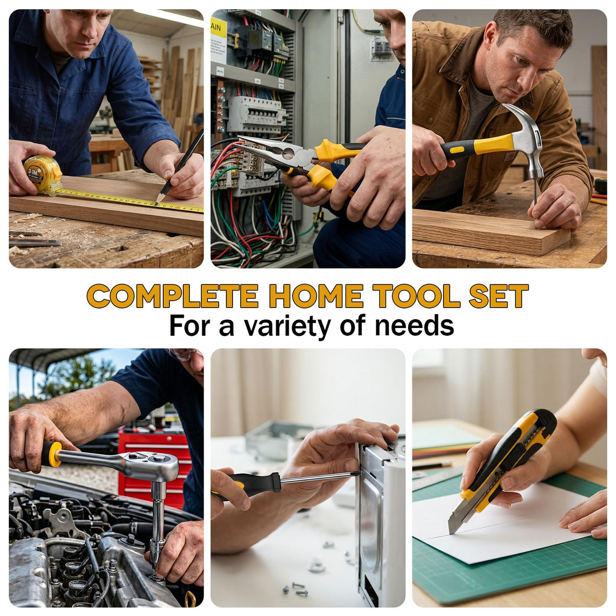 Sundpey 267 Pcs Tool Kit Set for Home with 21V Cordless - Sundpey Official Imagery - 8