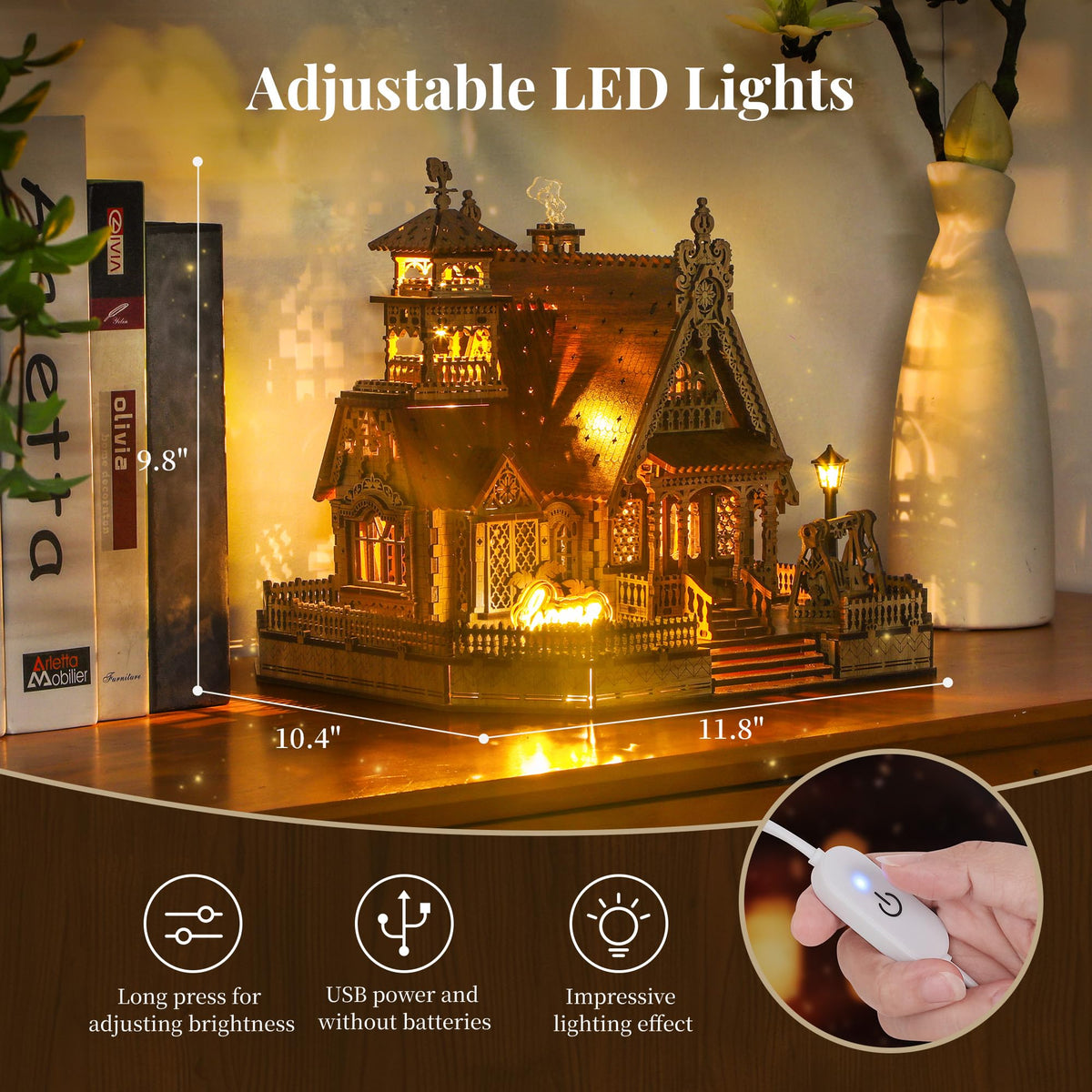 FUNPOLA 3D Wood Puzzle Countryside Cottage Model - FUNPOLA Official Imagery - 3