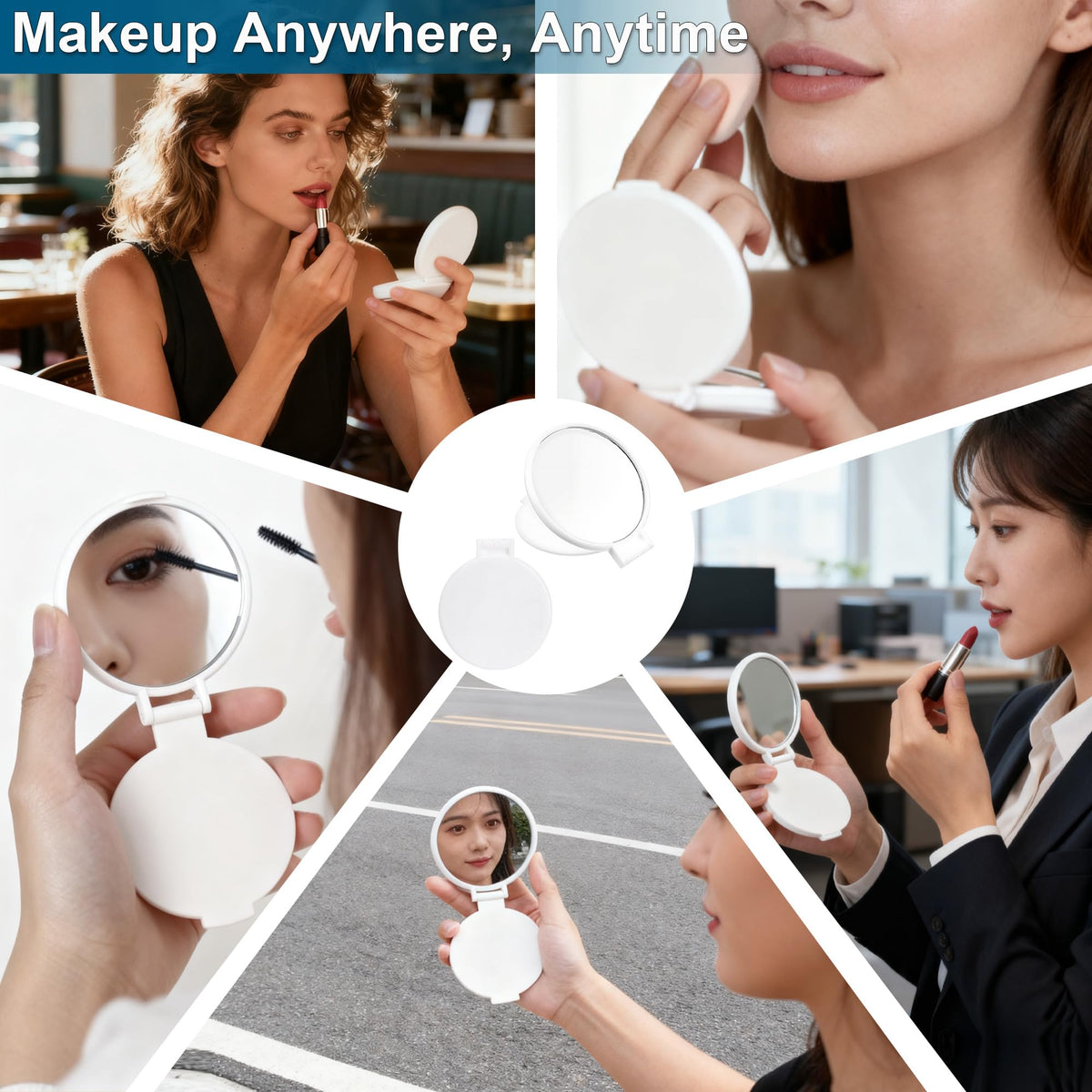 50 PCS Compact Mirror Bulk Mini Portable Folding Mirror - WYIPOLZI Official Imagery - 7