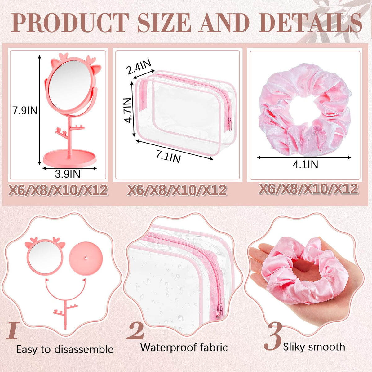 Shinylin 8 Set Spa Sleepover Party Supplies Pink - Shinylin Official Imagery - 3