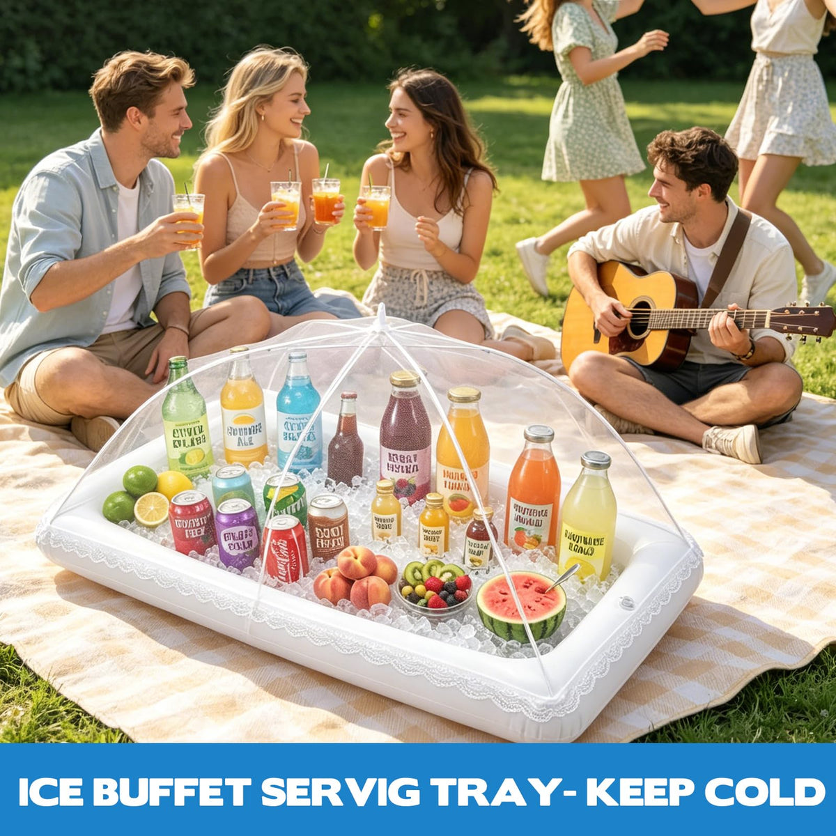 Inflatable Serving Bar Mesh Food Covers 2 Set - WAKCCIL Official Imagery - 6