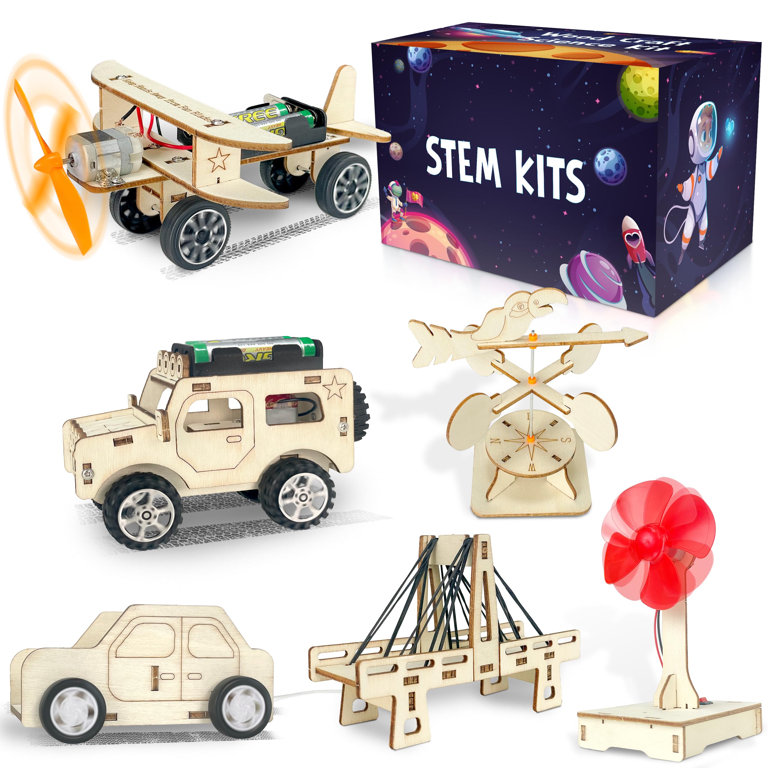 LINAYE 24 Packs STEM Kits for Kids, 6 in 1 Treasure Box Toys - Product Imagery