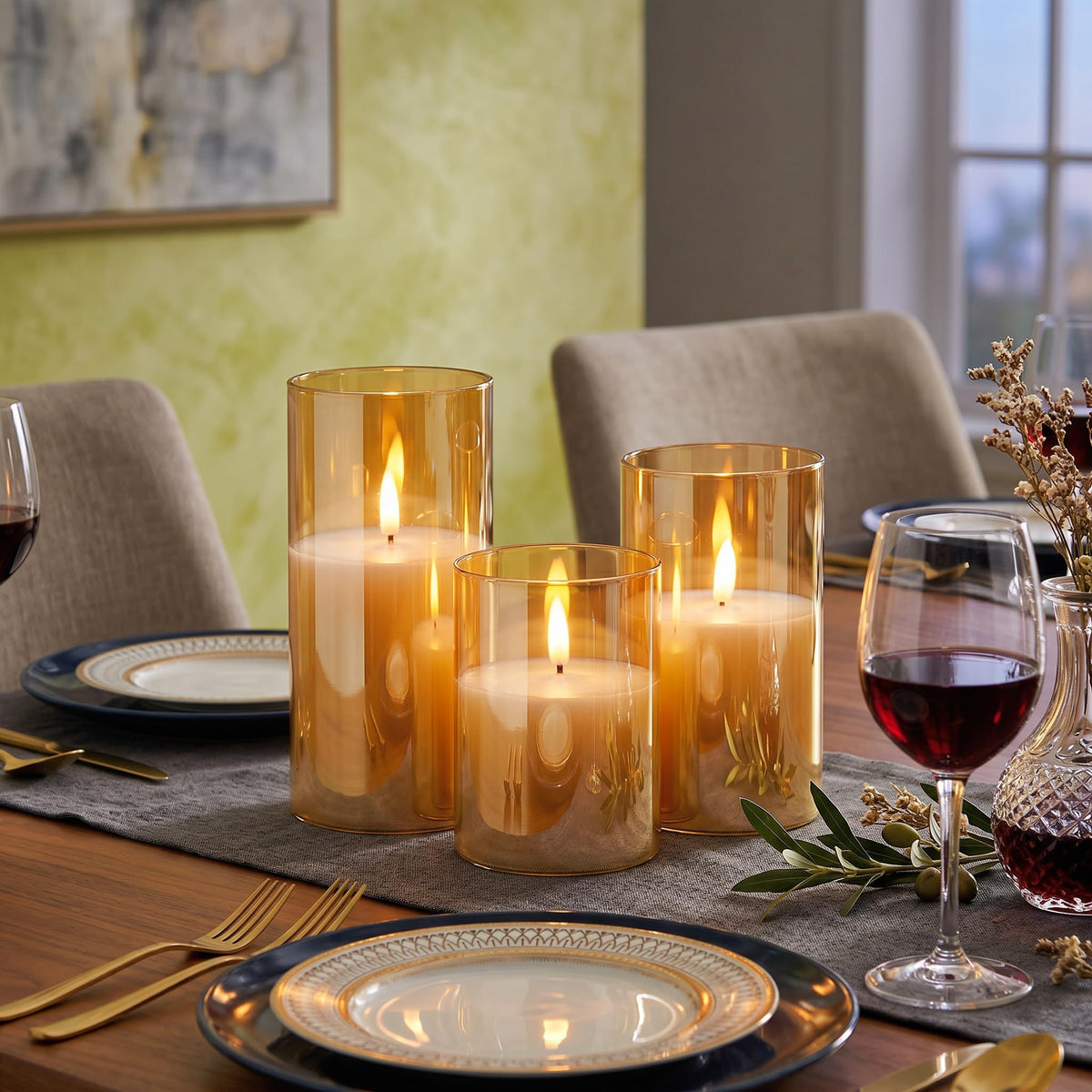GenSwin Glass Rechargeable Flameless Candles Remote Battery - GenSwin Official Imagery - 6
