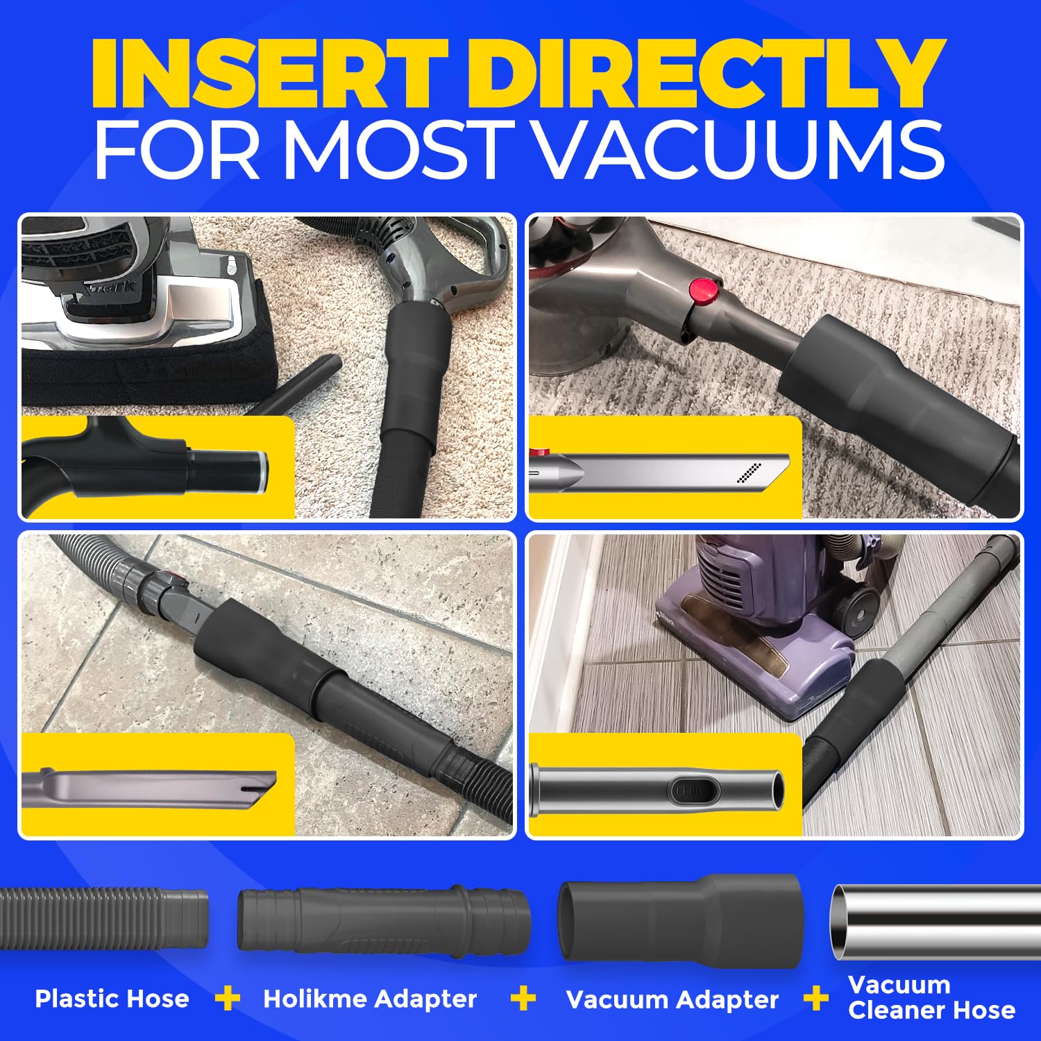 Holikme Dryer Vent Cleaner Kit 2Pack - Lint Vacuum Attachment & Brush - Holikme Official Product View 3