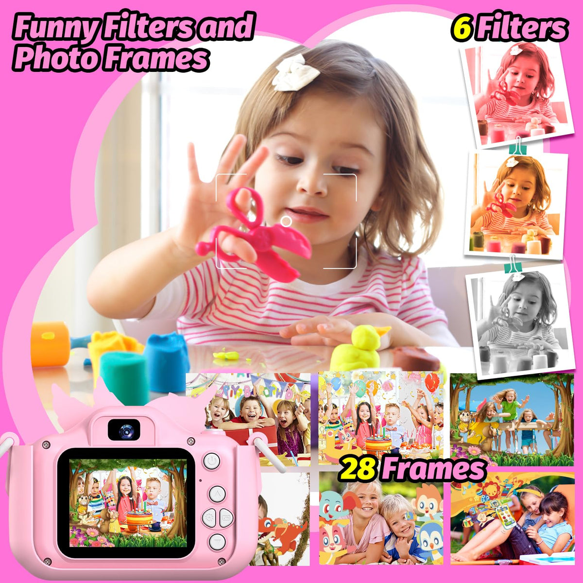 Upgrade Kids Camera for Boys Girls Toddler Digital Selfie - Cimizi Official Imagery - 7