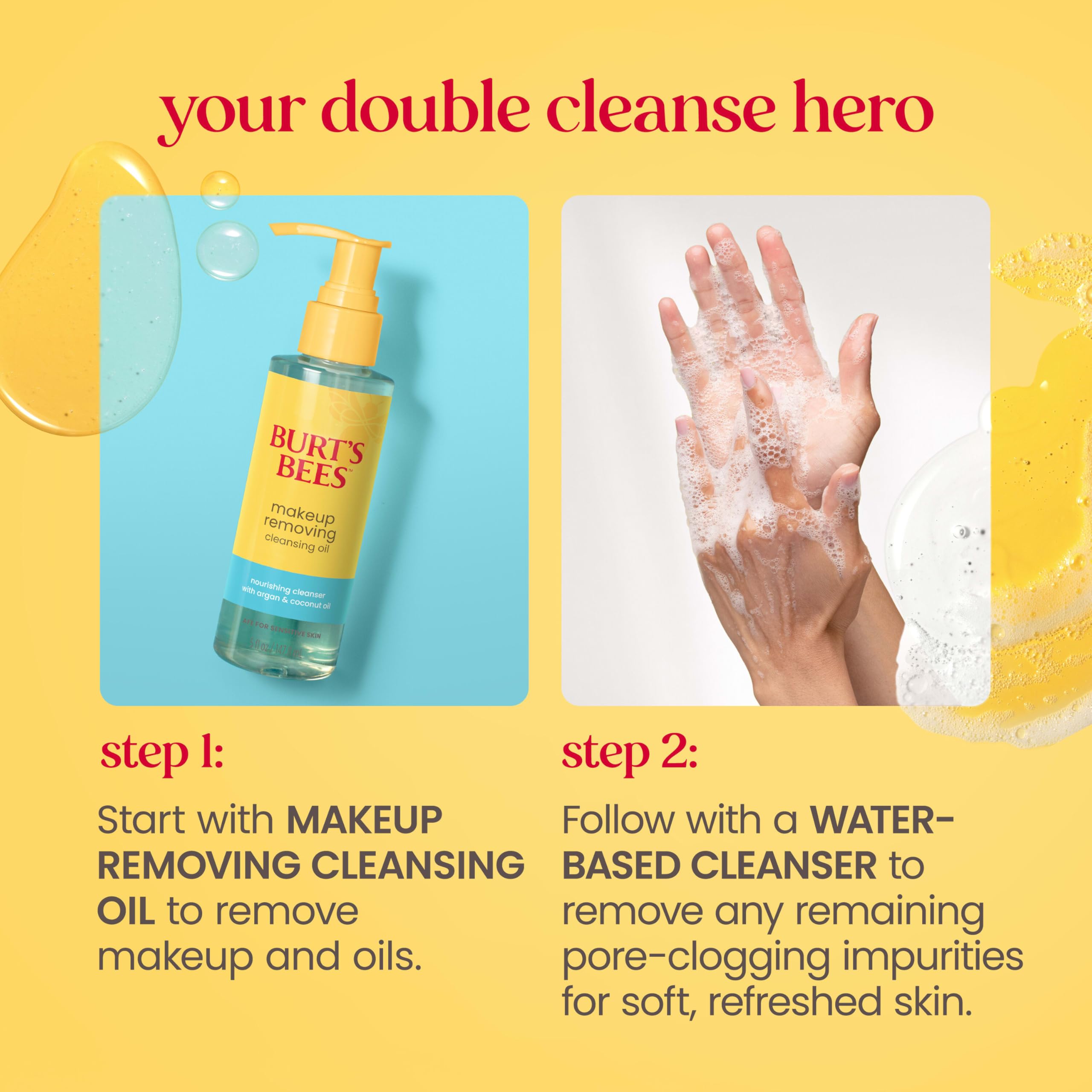 Burt s Bees Makeup Removing Cleansing Oil Normal and Dry - Burt's Bees Official Product Imagery - 7