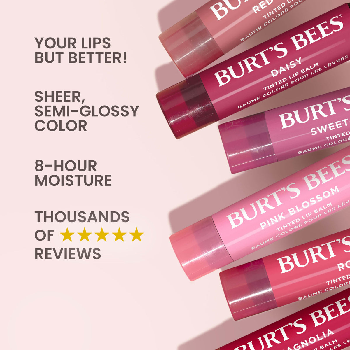 Burt s Bees Lip Tint Balm Long Lasting 2 in 1 Duo Tinted - Burt's Bees Official Product Imagery - 4
