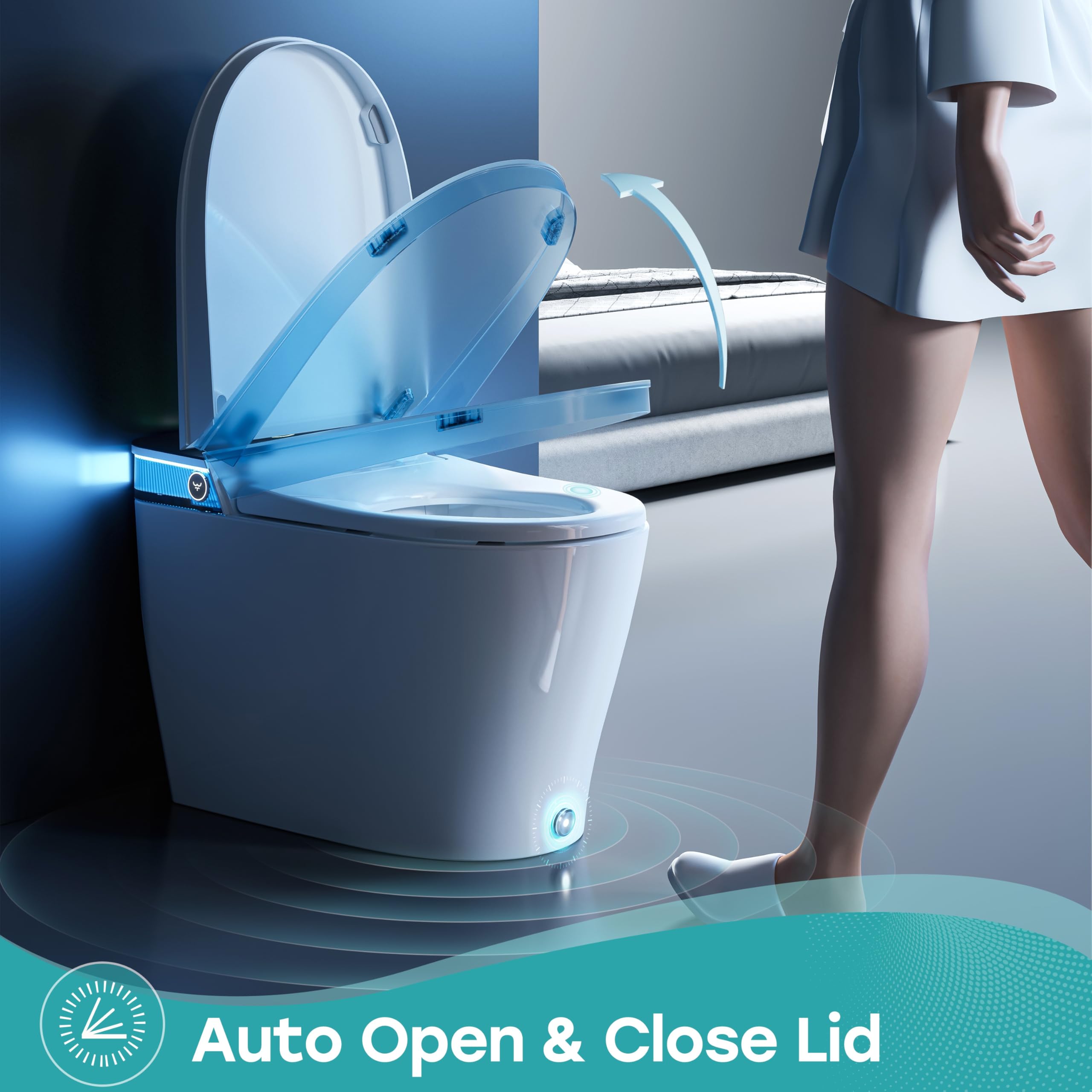 HOROW T38 Smart Toilet with Bidet, Auto Open/Close Lid, Deodorization - HOROW Official Product View 4