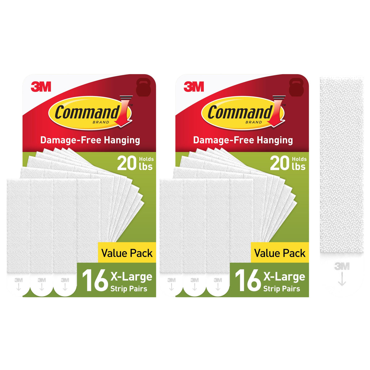 Command XL Heavyweight Picture Hanging Strips 20 lb Capacity - Command Official Imagery - 2