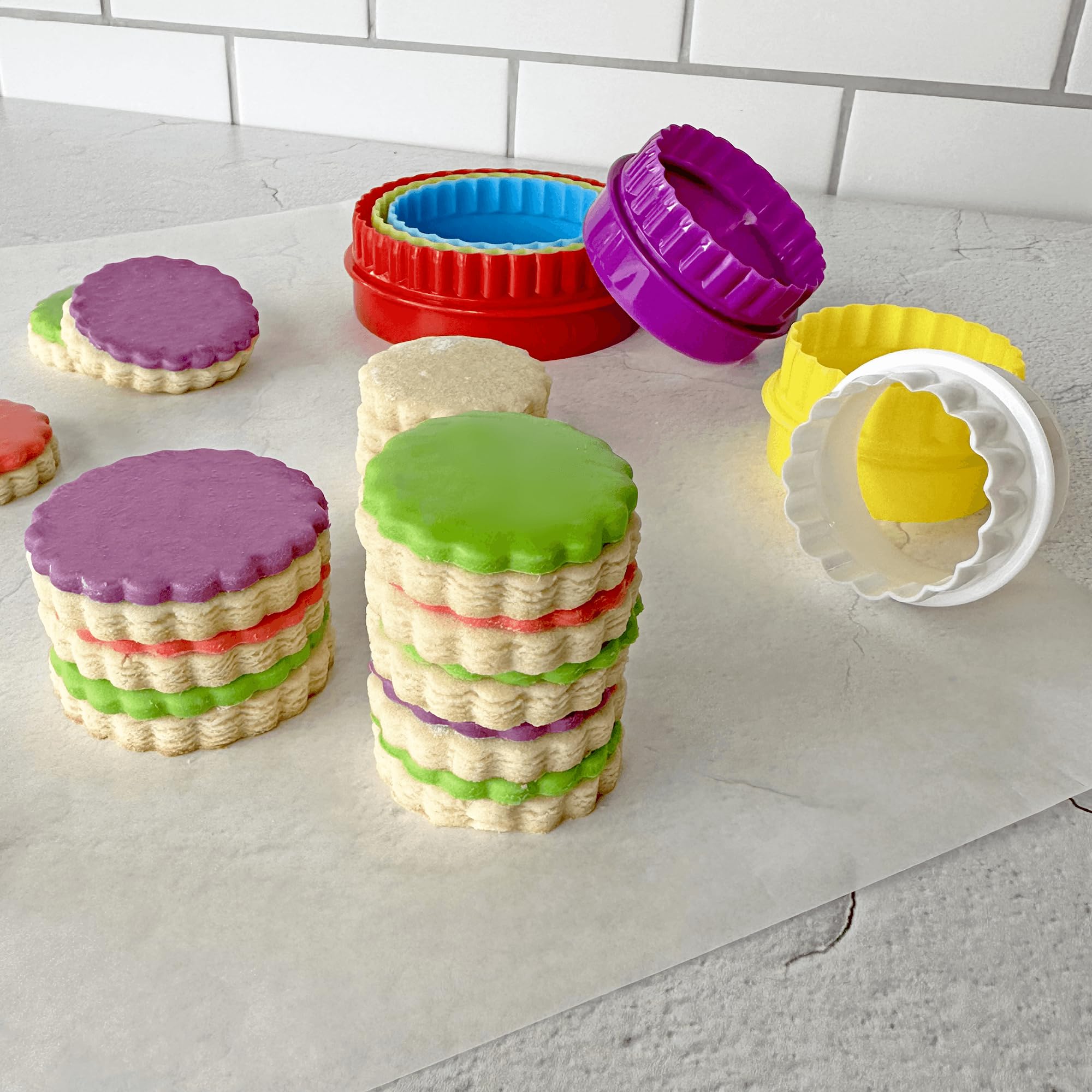 R&M International Round, Set of 6 Cookie & Biscuit Cutter Set, Sizes, - View 2