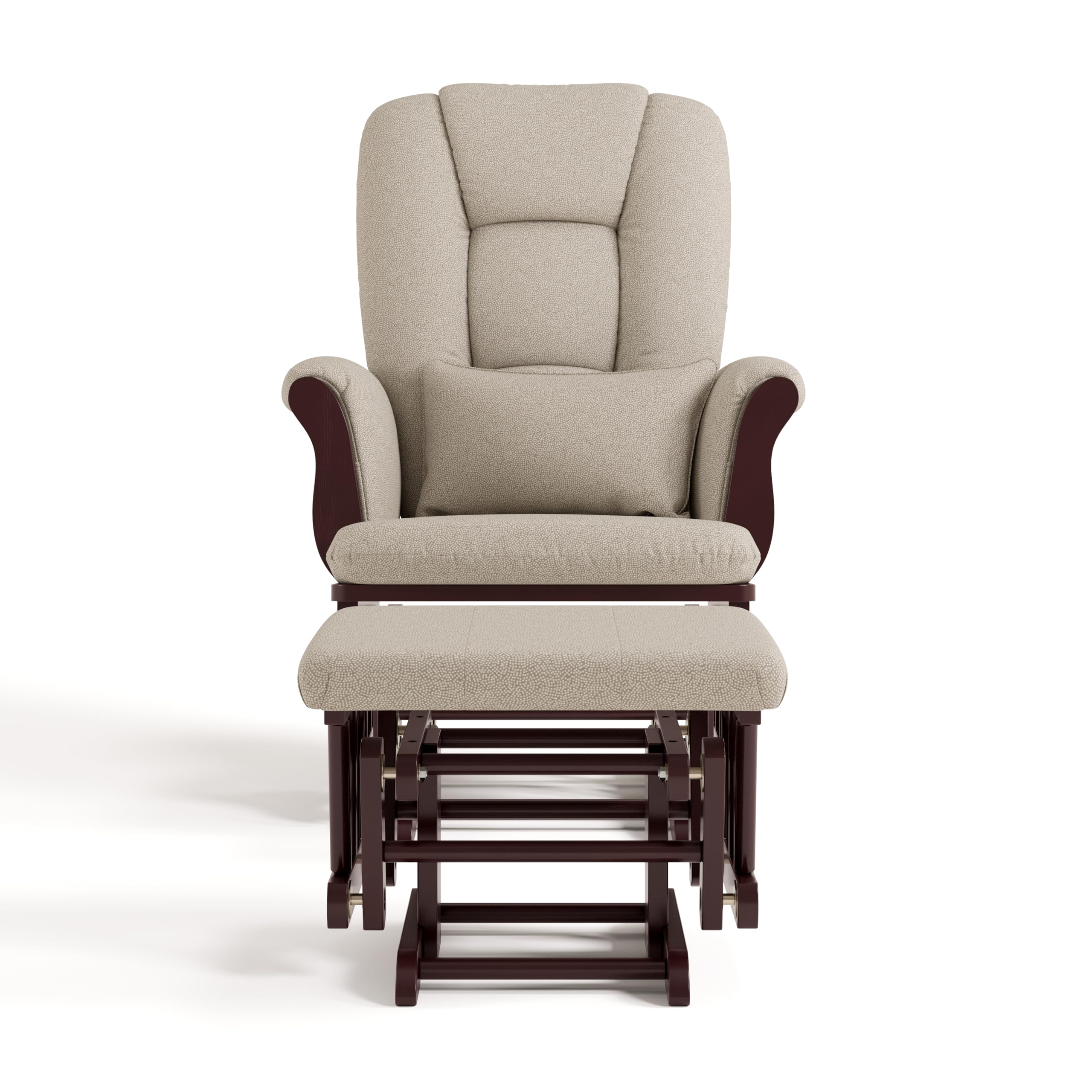 Storkcraft Tuscany Glider &amp; Ottoman and Lumbar Pillow, - Storkcraft