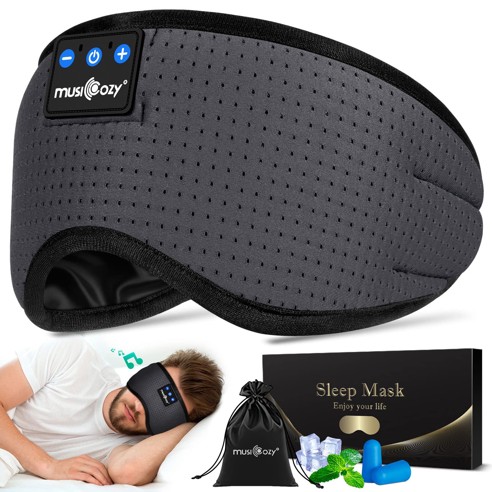 MUSICOZY Sleep Headphones Bluetooth 5.4 Sleep Mask with HD Sound - MUSICOZY Official Product View 8