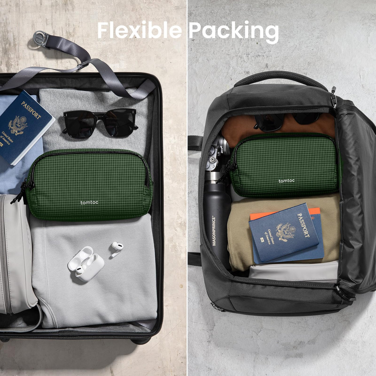 tomtoc Electronic Organizer Travel Case Performance Dual - tomtoc Official Imagery - 7