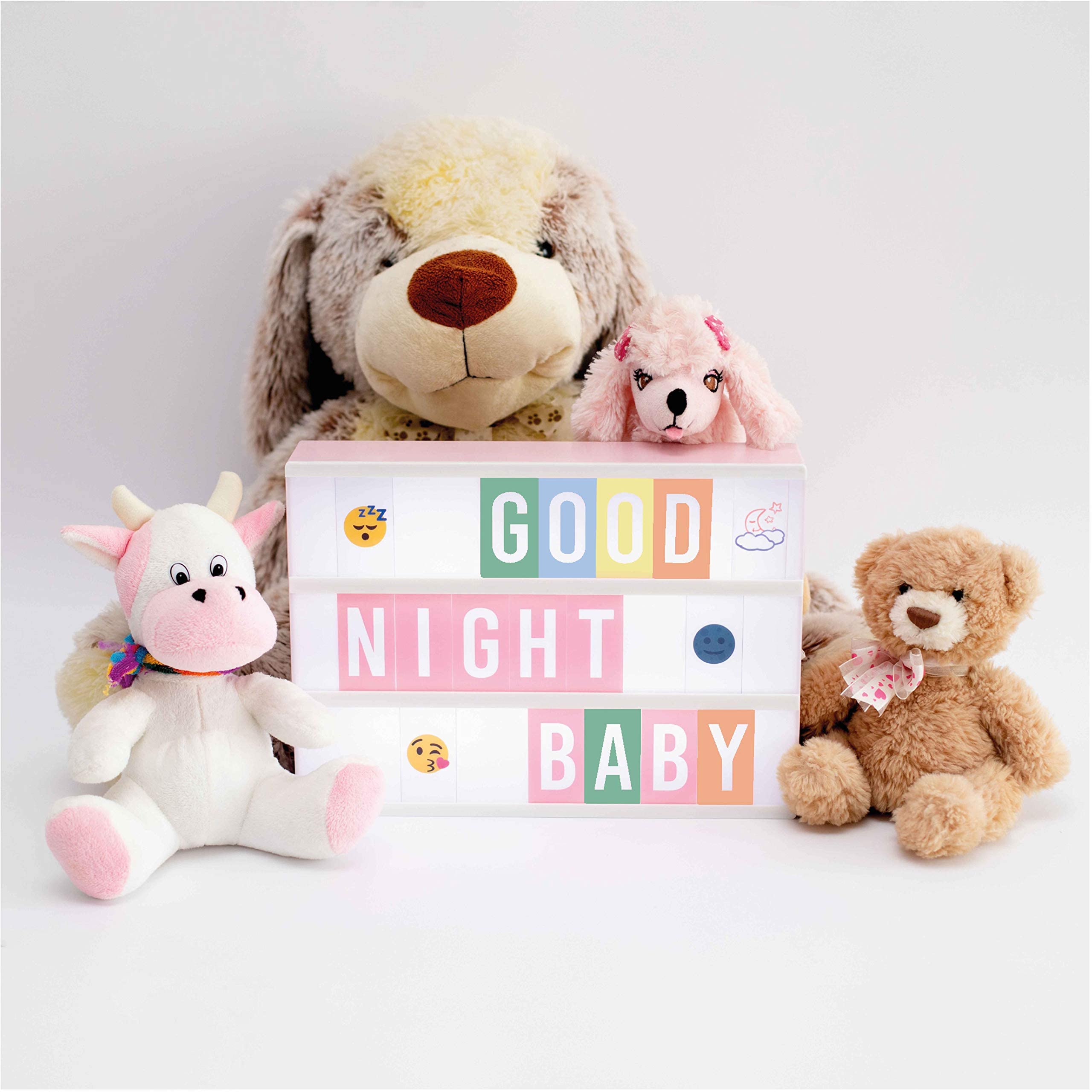 BONNYCO Pink Cinema Light Box with 400 Letters, Emojis, 2 Markers by BONNYCO - Angle View 5