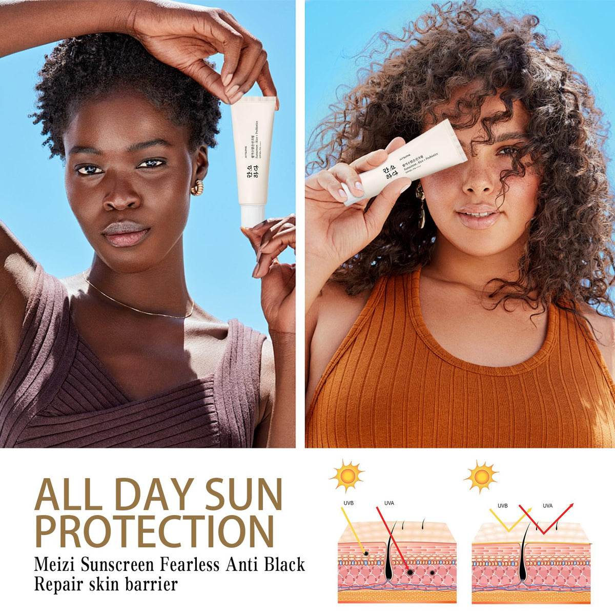 Relief Sun Organic Sunscreen SPF50 Rice and Probiotics PA - HENGRUNXIN Official Product Imagery - 4