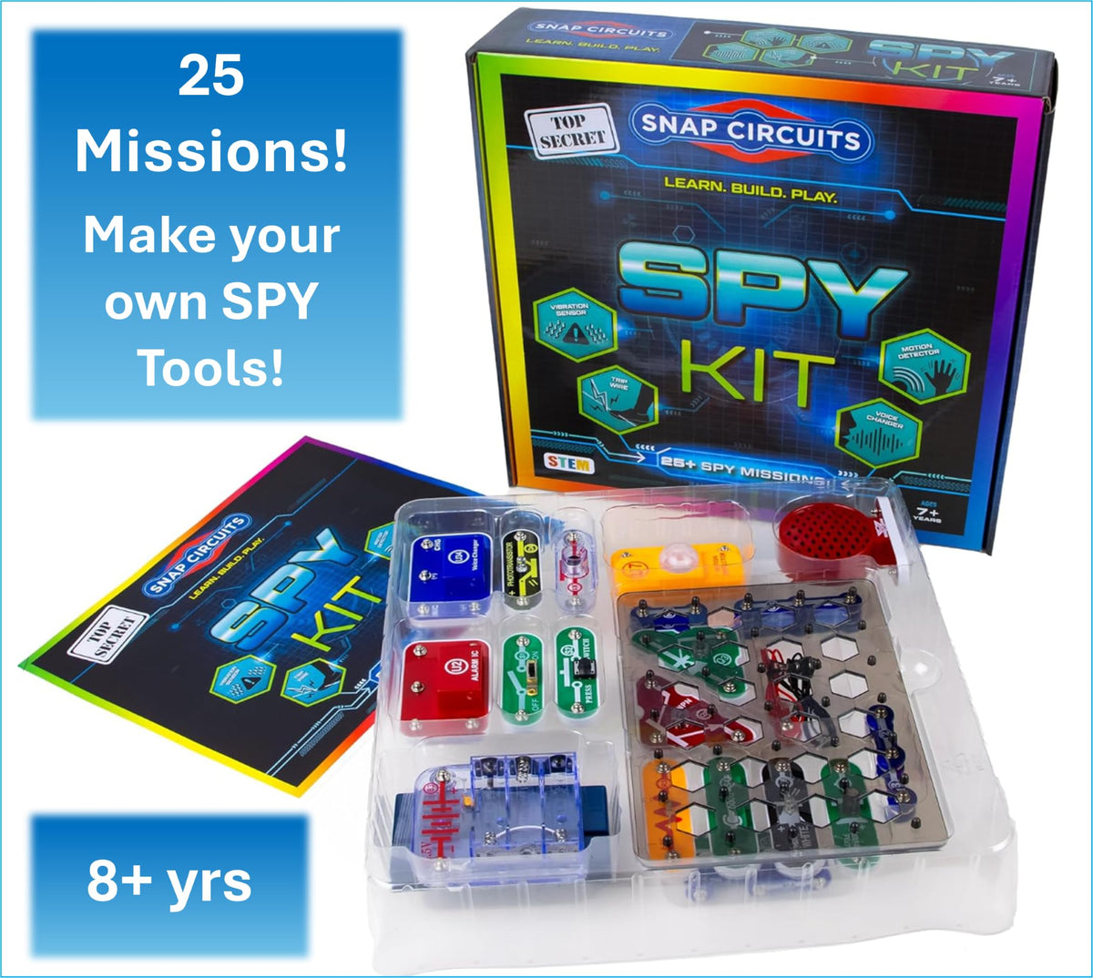 SNAP CIRCUITS Spy Kit STEM Toy 25 Activities for Kids Ages 7 - Snap Circuits Official Imagery - 4