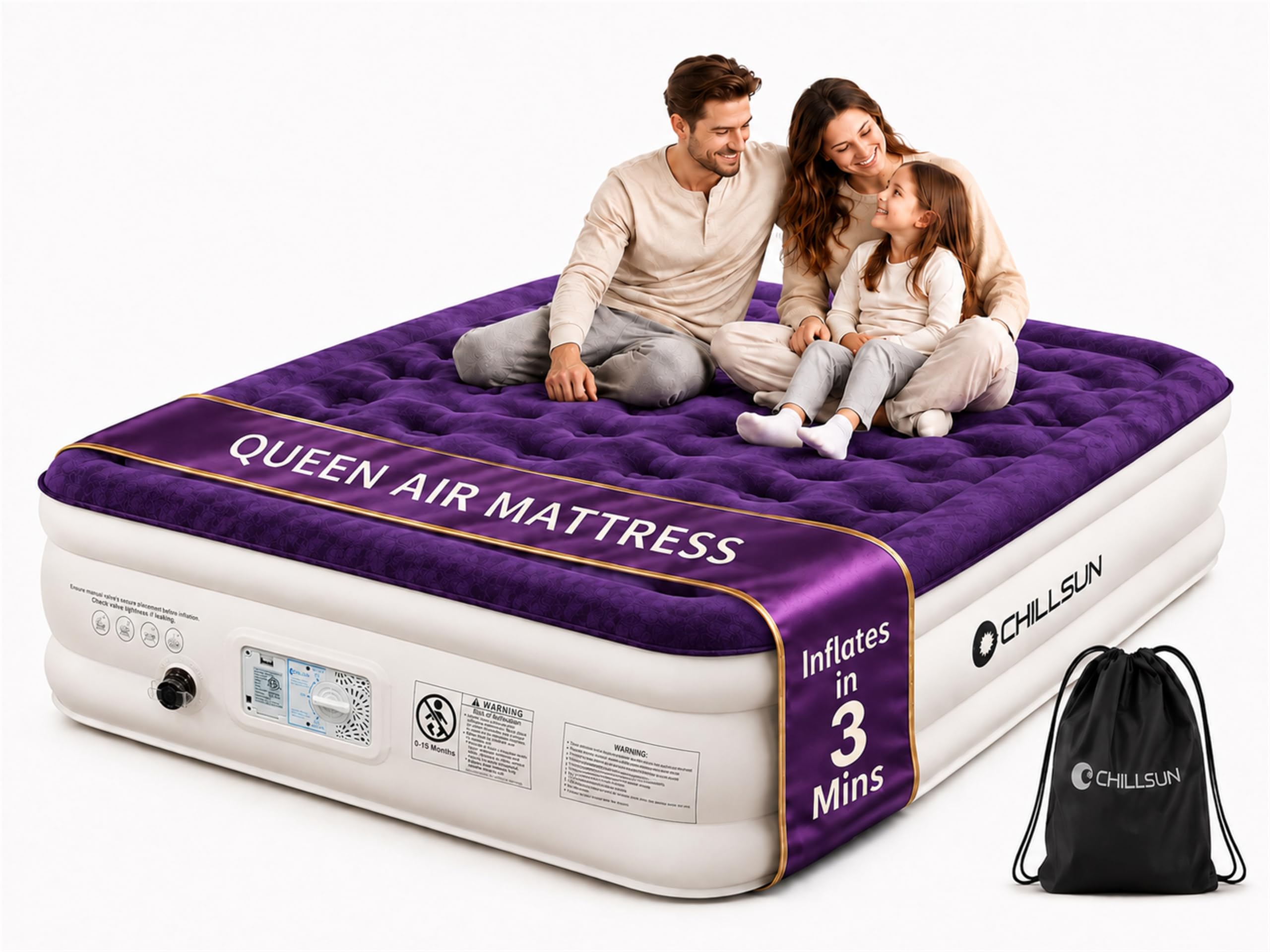 CHILLSUN 18" Twin Air Mattress with Built-in Pump, Inflatable Bed - View 10