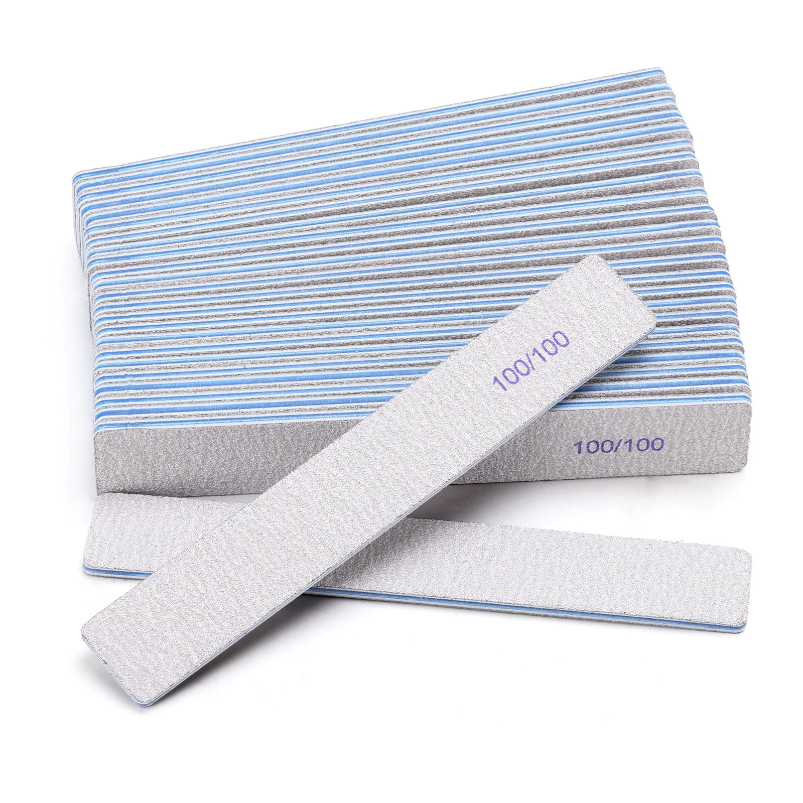 BTYMS 25 Pieces Rectangle Nail Files 100/100 Grit, Reusable Nail - BTYMS Official Product View 1