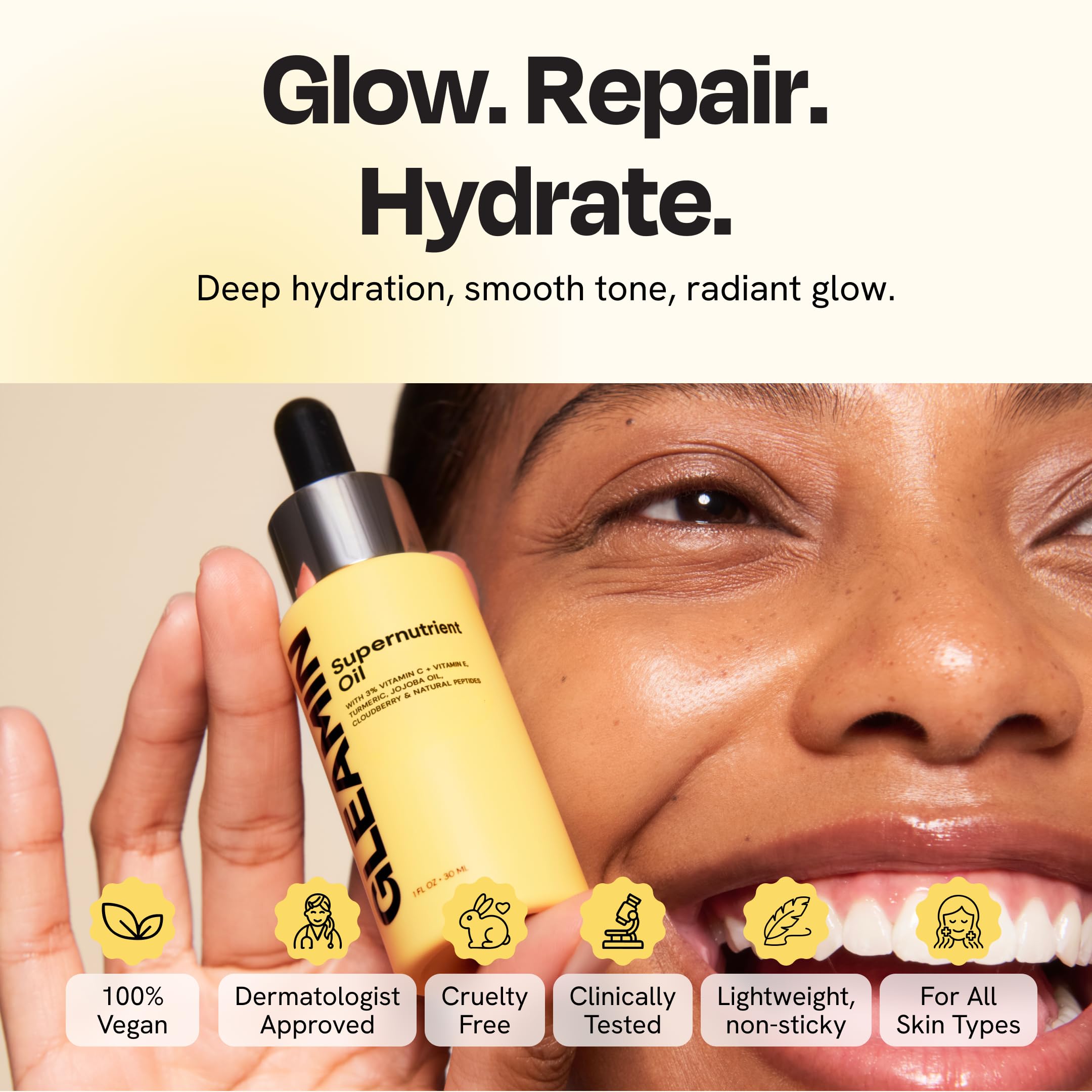 Gleamin Supernutrient Facial Oil 3 Vitamin C with Jojoba Oil - Gleamin Official Imagery - 8