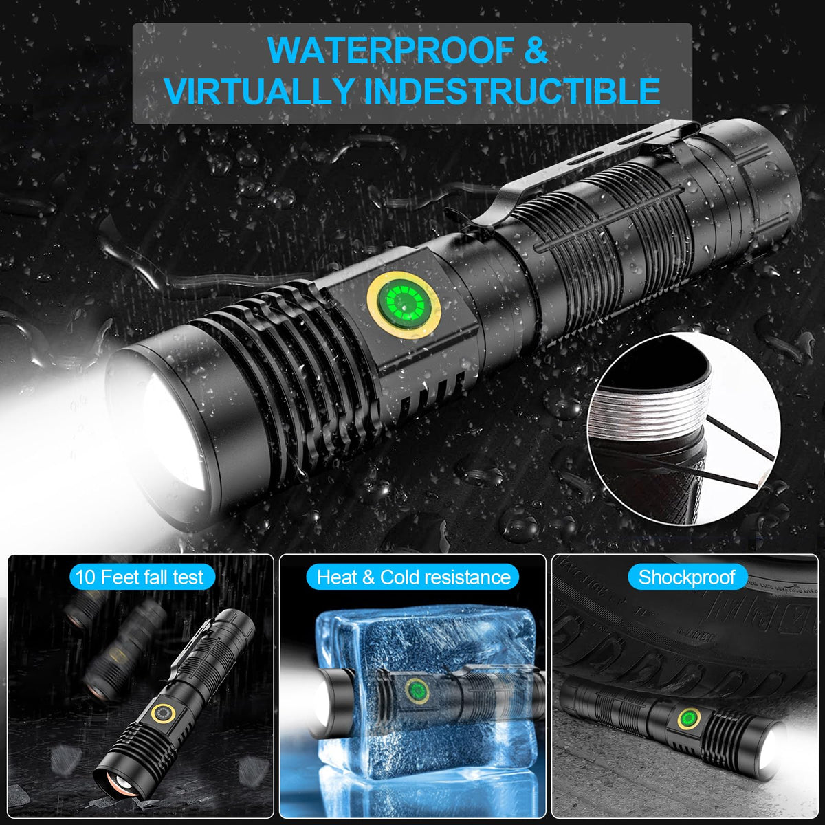 Karrong Flashlights High Lumens Rechargeable Super Bright - Karrong Official Imagery - 8