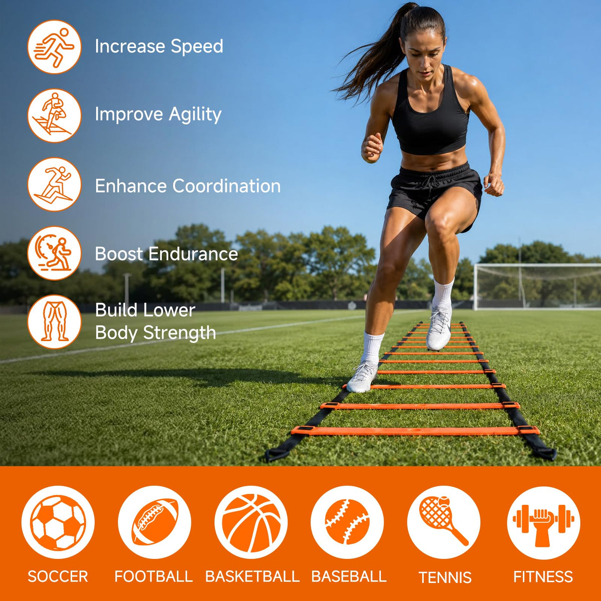 Agility Ladder Soccer Football Training Equipment Agility - SMTPDT Official Imagery - 8